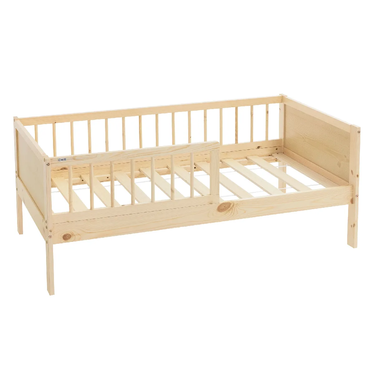 Ml-Design Beige Lit D'enfant 140X70 Cm - Bois Naturel