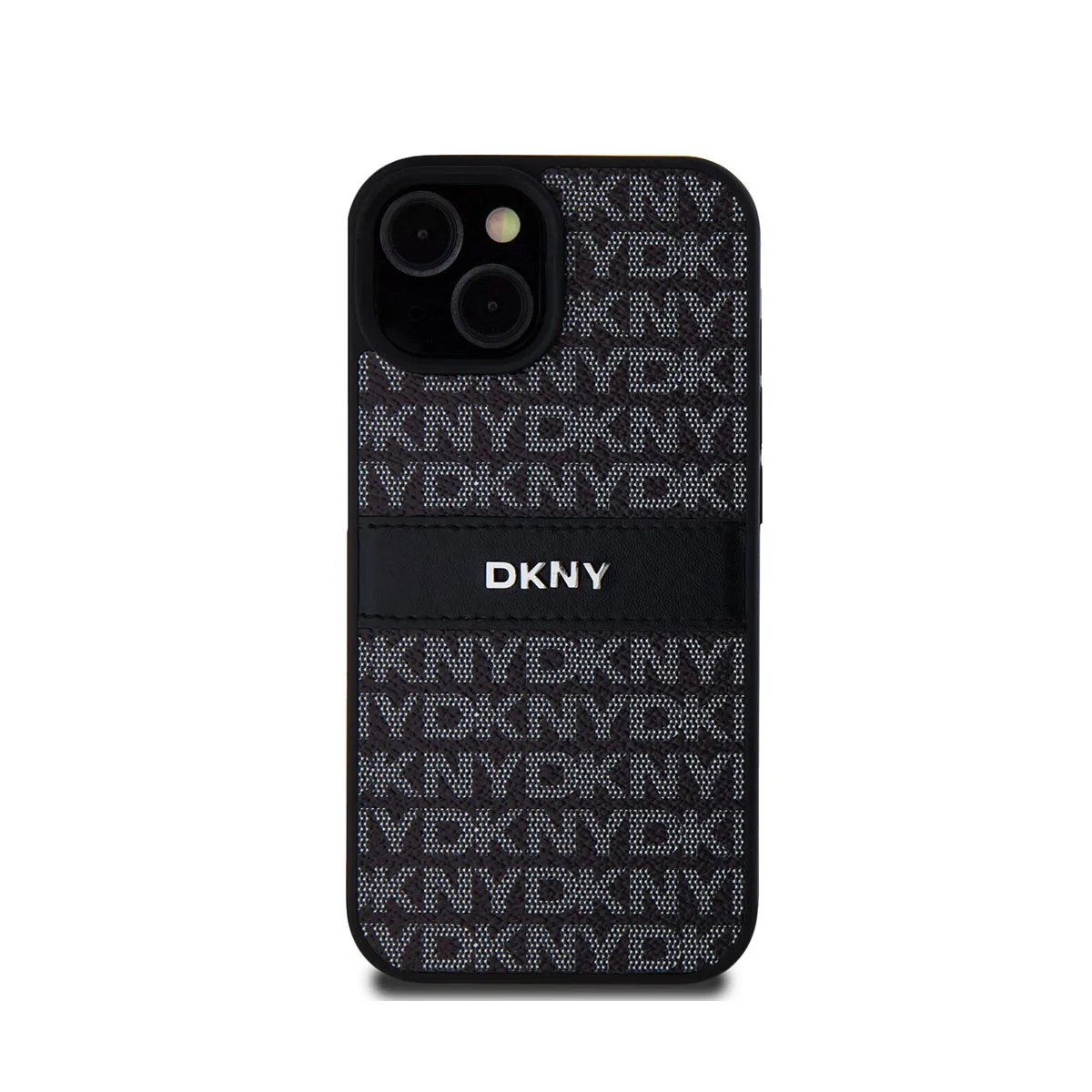 Dkny Noir Etui Do Iphone 15 6.1 Czarny/Black Hardcase Leather Mono Stripe & Metal Logo - Neuf - Image 3