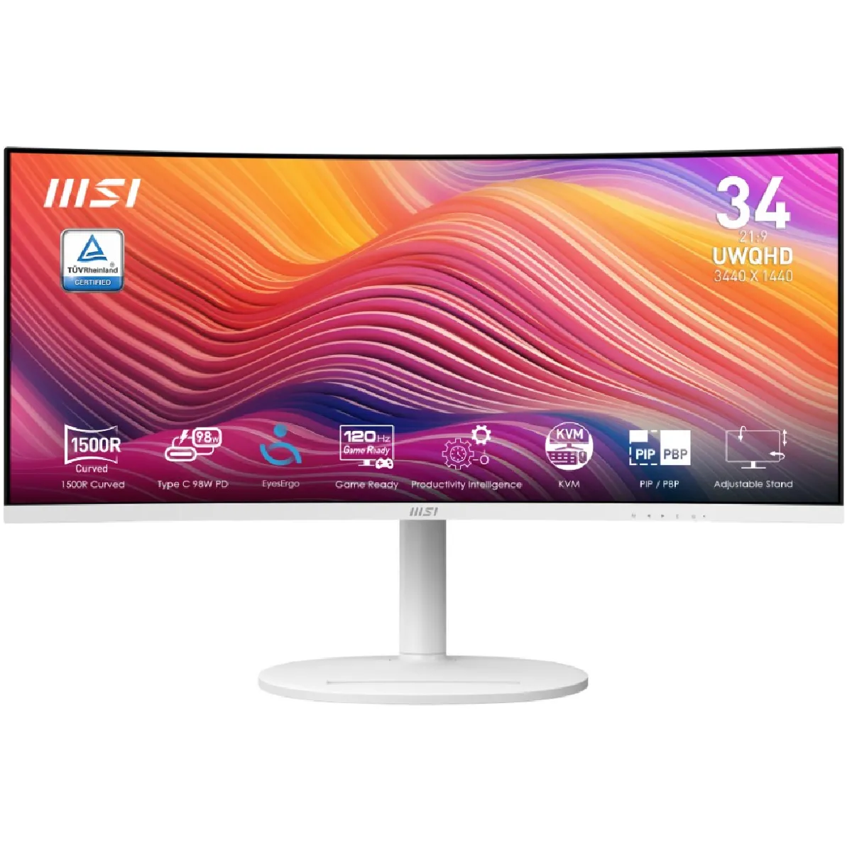 Msi Blanc 34" Led - Modern Md342cqpw