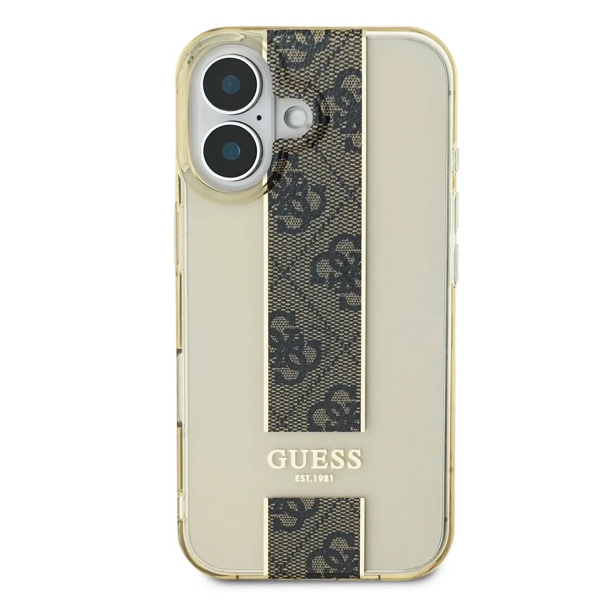 Guess Marron Coque De Protection Pour Iphone 16 Résistante À Motif 4G