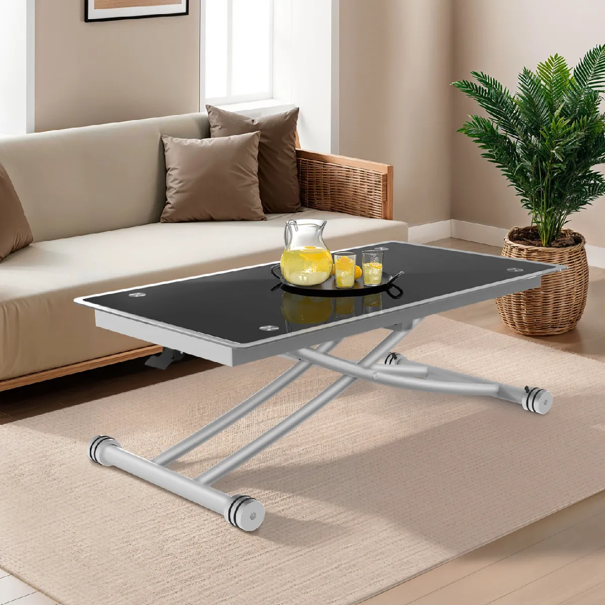 Comparer les prix de Table basse URBANA - Plateau verre