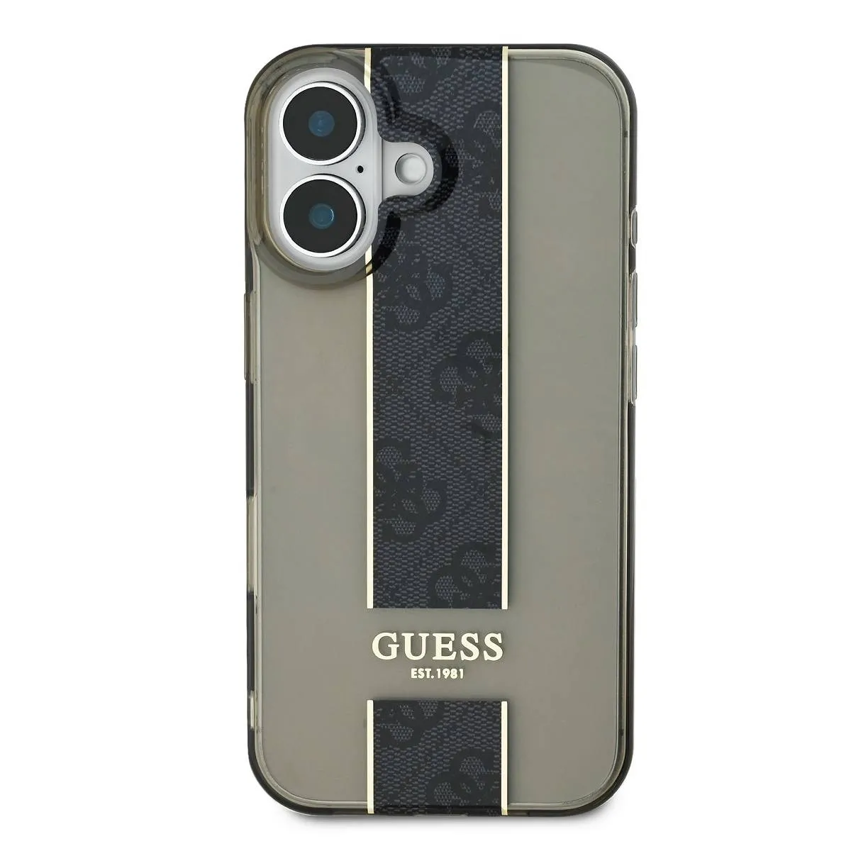 Guess Noir Coque De Protection Pour Iphone 16 Résistante À Motif 4G