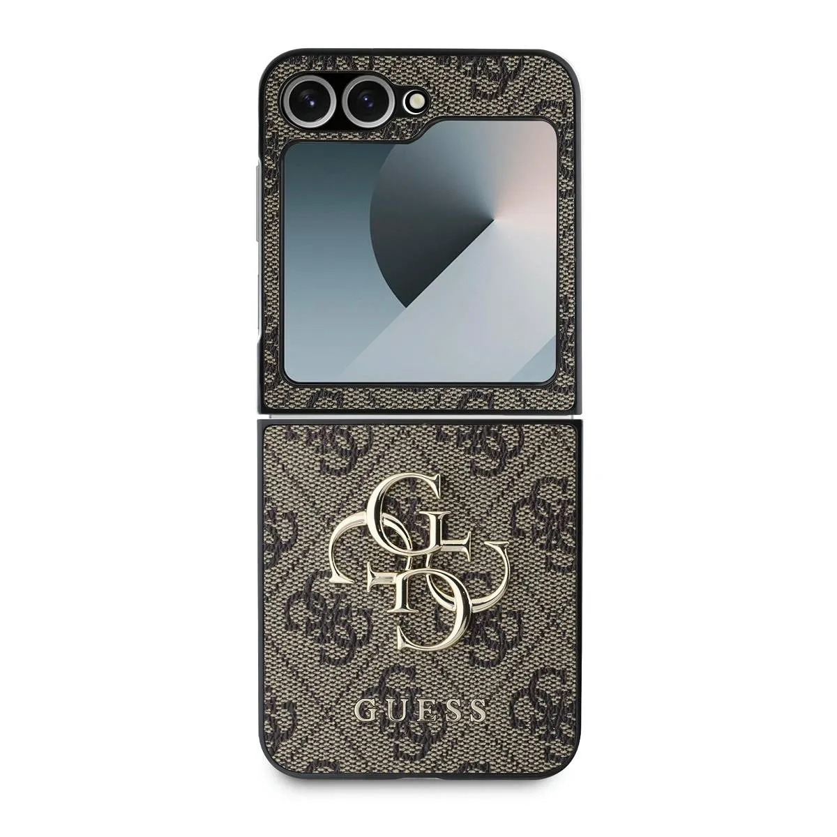 Guess Marron Coque Arrière Pour Samsung Galaxy Z Flip 6 À Motif 4G Élégant