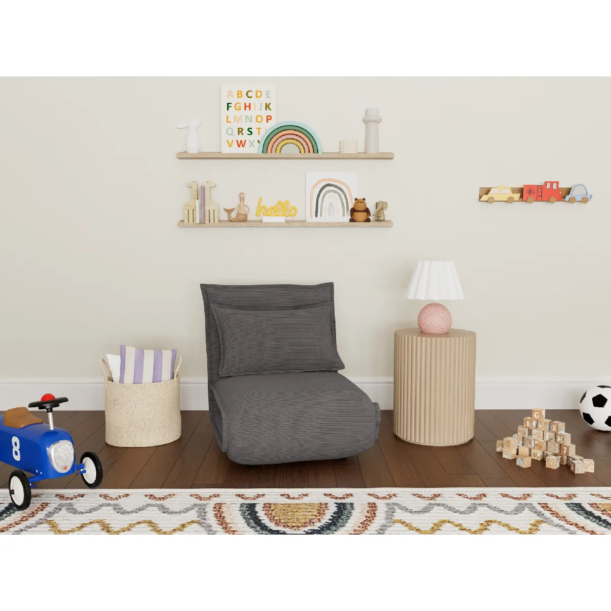 Bestmobilier Banquette clic-clac 1 place - Gris foncé Bestmobilier Banquette clic-clac 1 place - Gris foncé