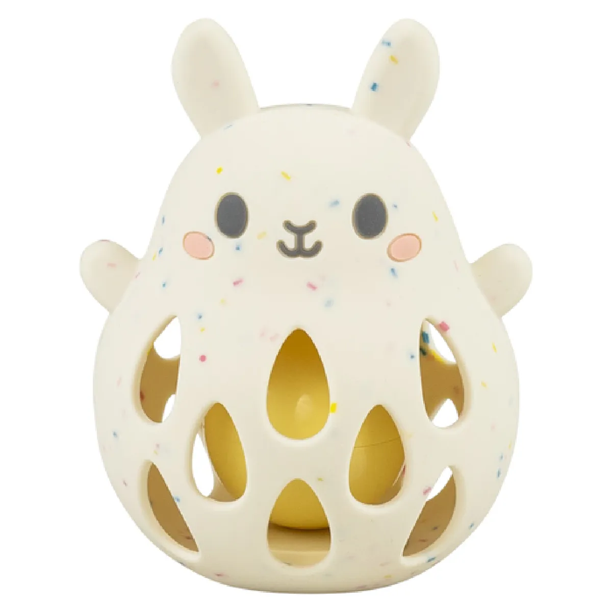 Non Communiqué Marron Hochet Lapin Blanc En Silicone - Image 4