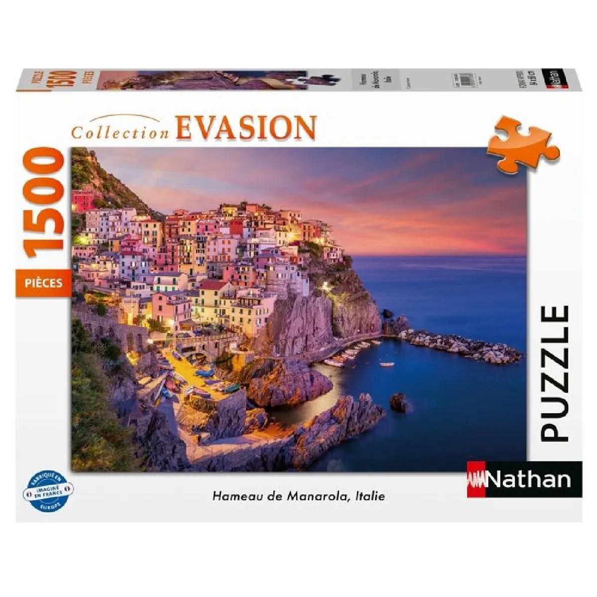 Puzzle 1500 pièces : Hameau de Manarola Italie Ravensburger Nathan - vue 4