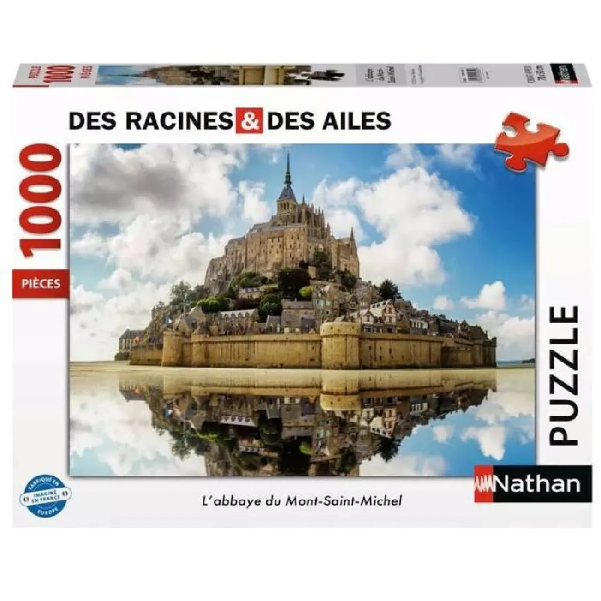Puzzle 1000 pièces : abbaye du Mont Saint Michel Des racines et des ailes Ravensburger Nathan - vue 2
