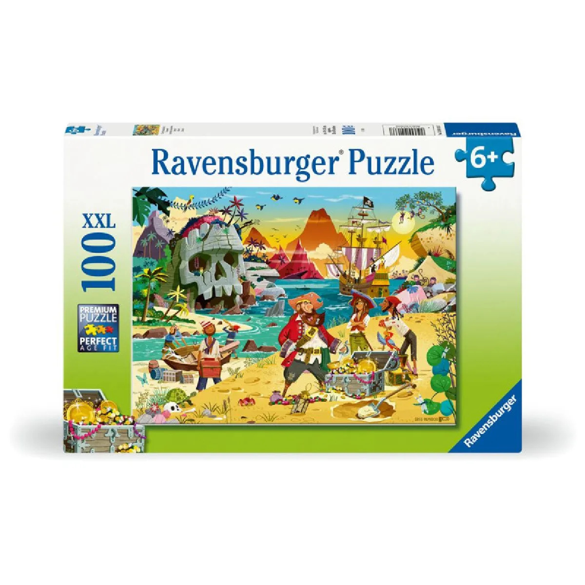 Puzzle 100 pièces : Le trésor des pirates Ravensburger France - vue 2