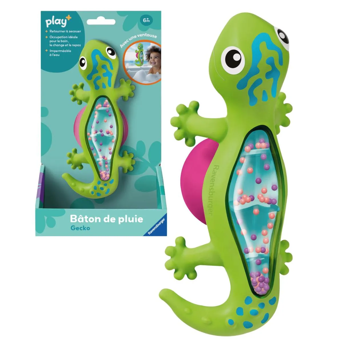 Ravensburger Play + Bâton de Pluie Gecko Jouet bébé dès Version française 34014 - vue 2