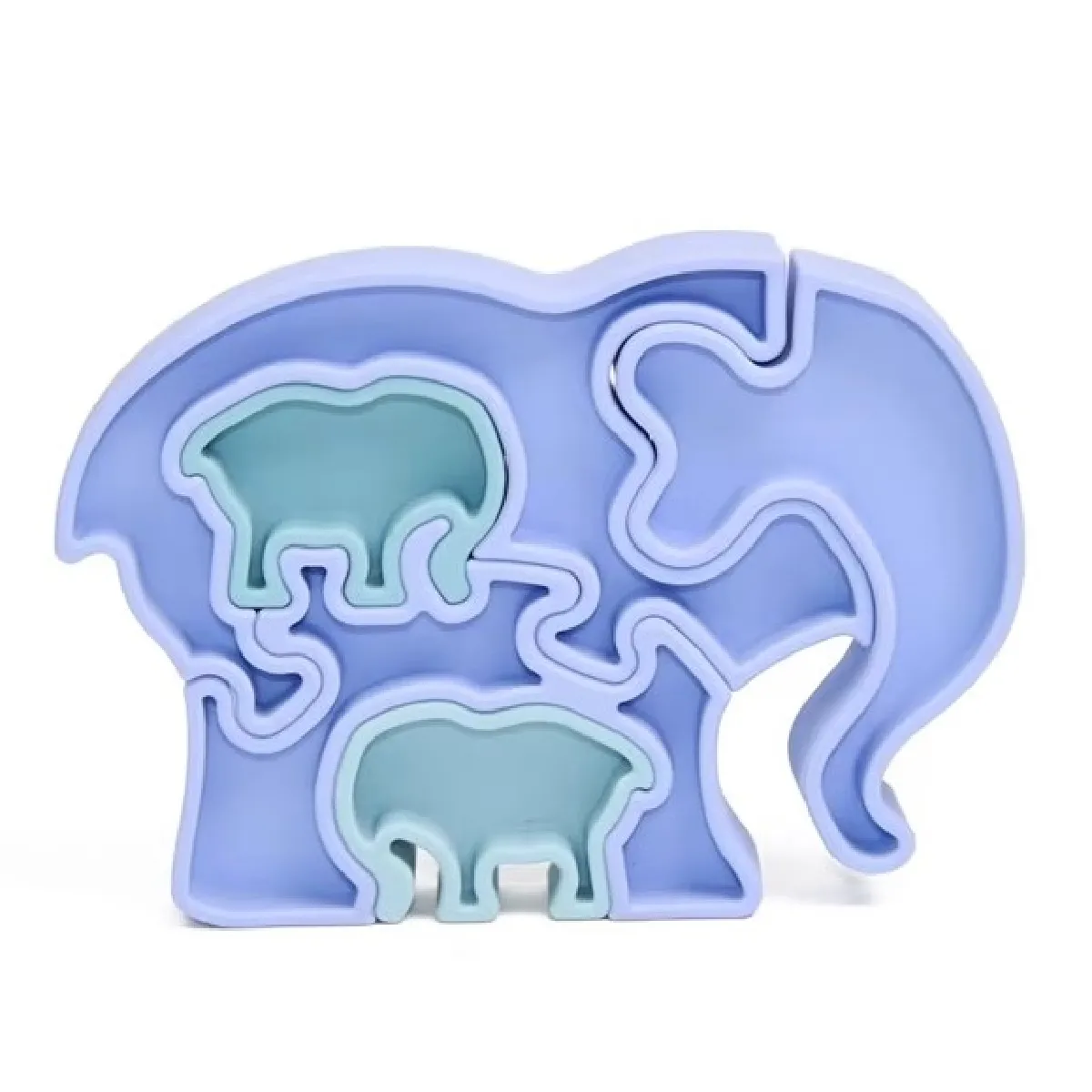 Petikit puzzle 3D éléphant en silicone - Bleu