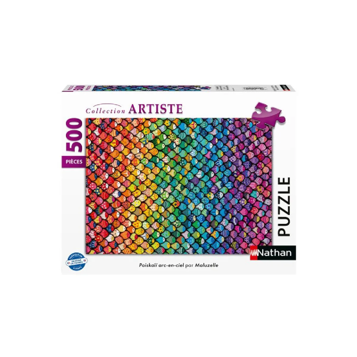 Puzzle 500 pièces : Poiskaïï arc en ciel Maluzelle Ravensburger Nathan - vue 2