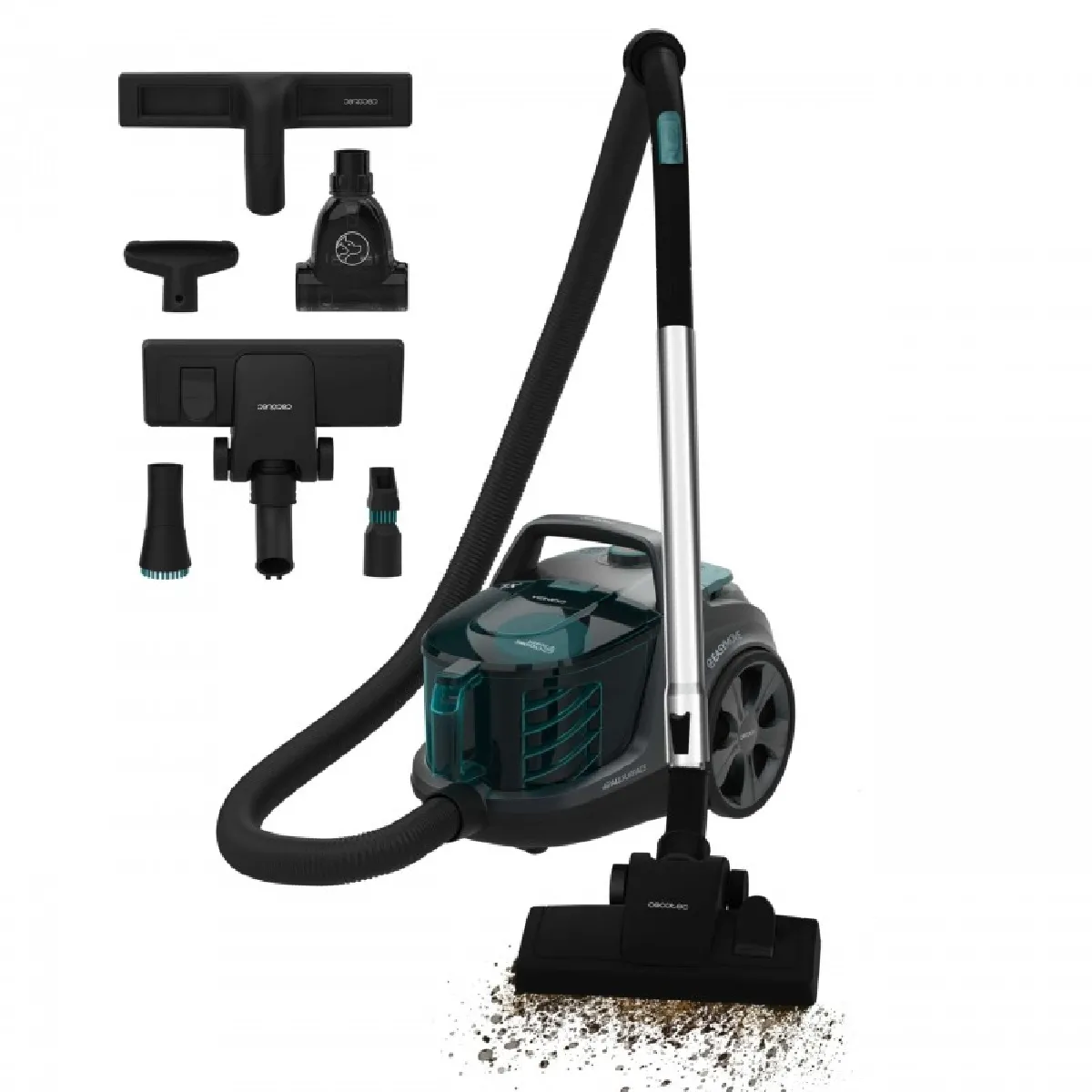 Cecotec Conga Rockstar Cyclonic XL ProAnimal Aspirateur tra&icirc;neau cyclonique sans sac 800W Noir
