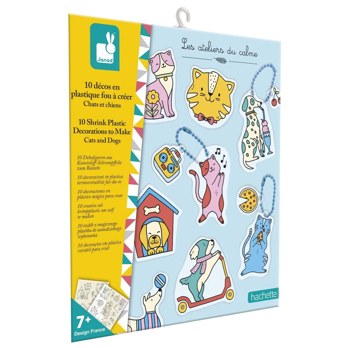 Juratoys-Janod Coffret Plastique Fou Chats Chiens - 10 Décos