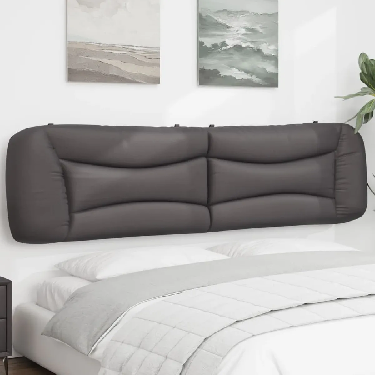 vidaXL Coussin de tête de lit 200 cm similicuir - vue 3