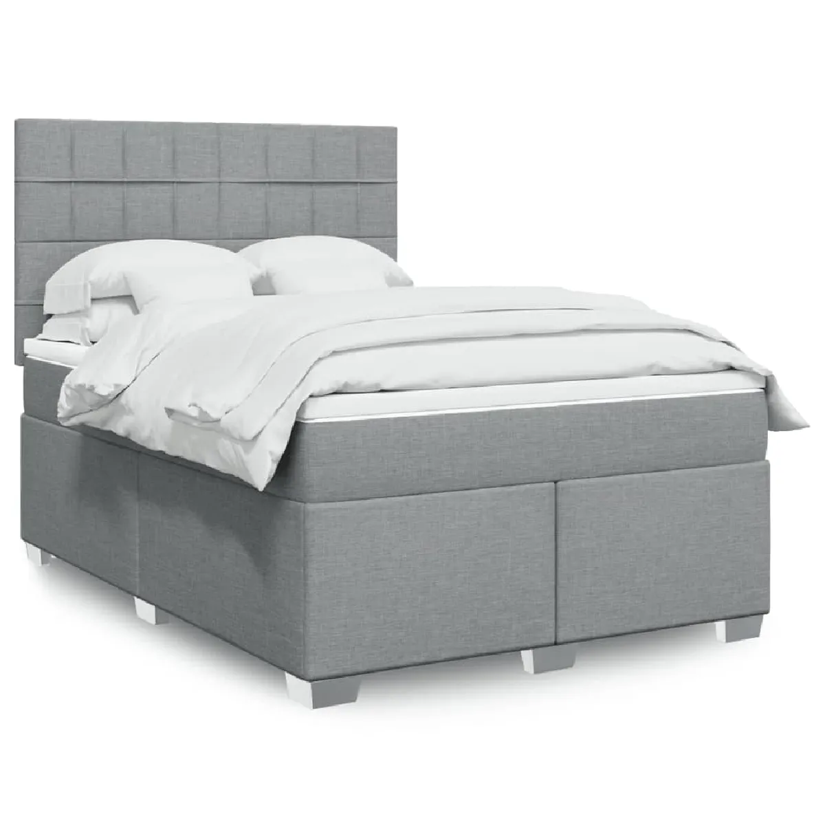 vidaXL Sommier à lattes de lit avec matelas 160x200cm Tissu - vue 7