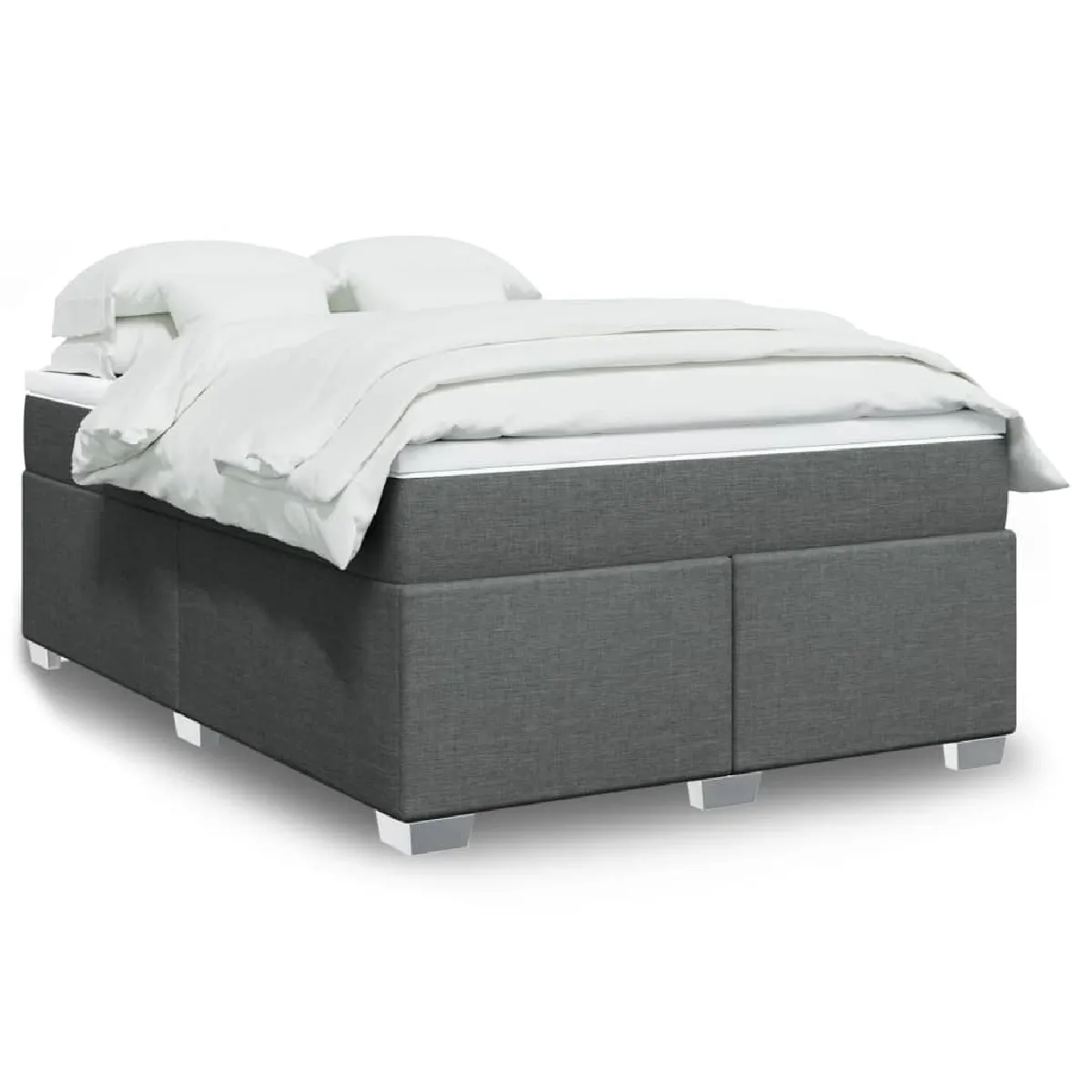 vidaXL Sommier à lattes de lit avec matelas 160x200cm Tissu - vue 8