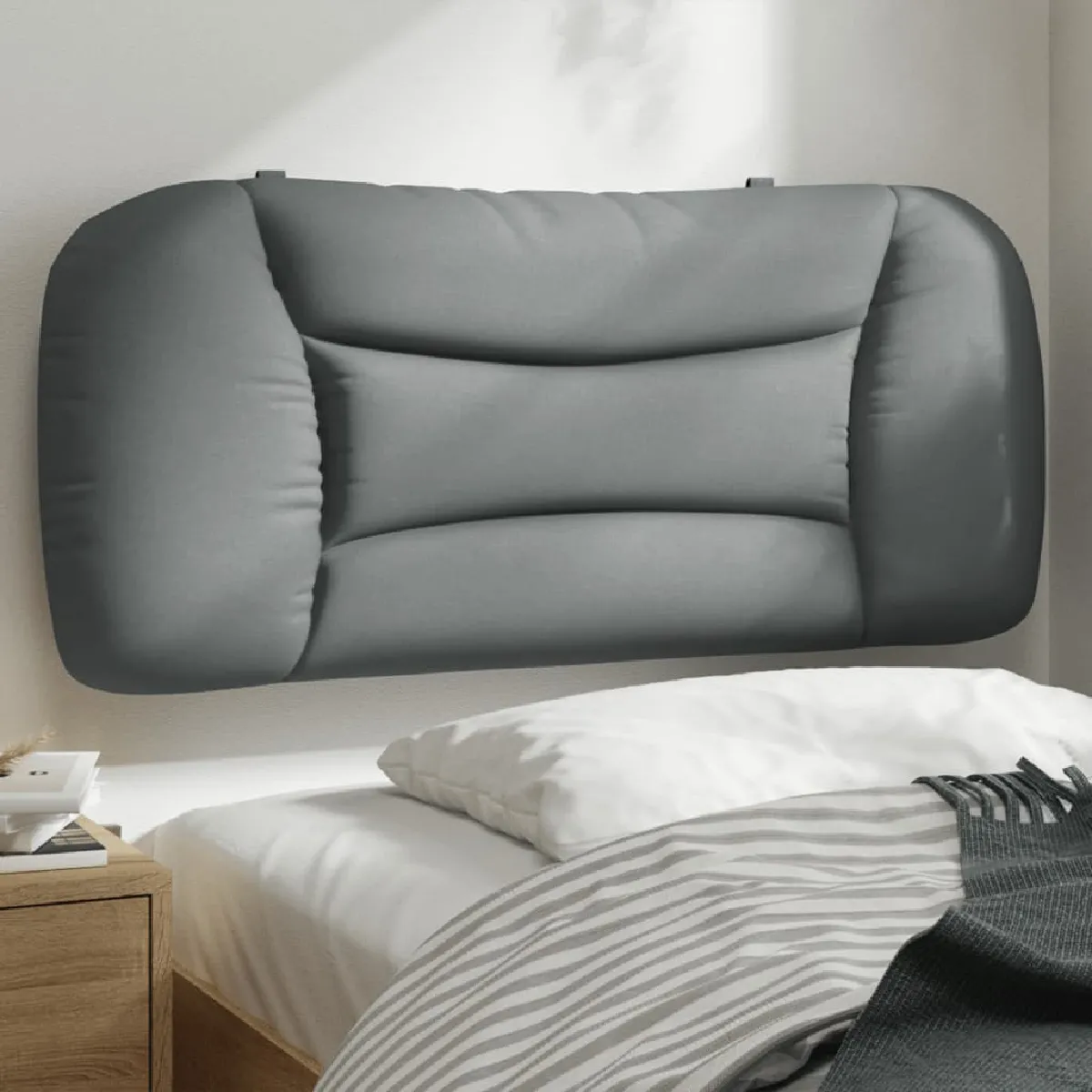 vidaXL Coussin de tête de lit 90 cm tissu - vue 4