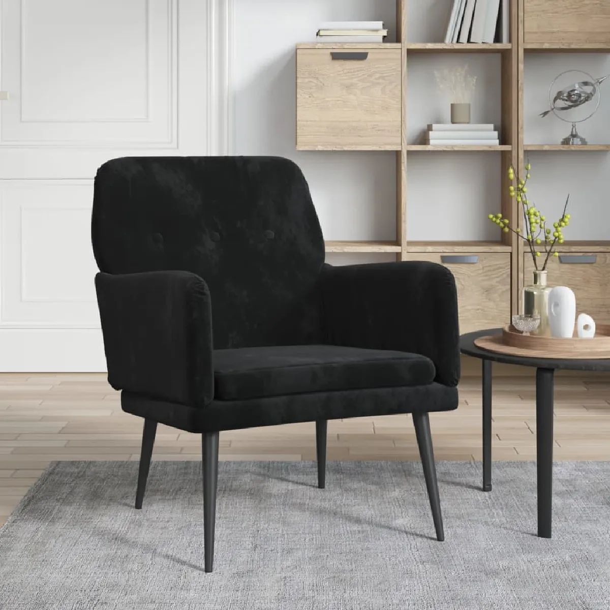 vidaXL Fauteuil 62x79x79 cm Velours - vue 2