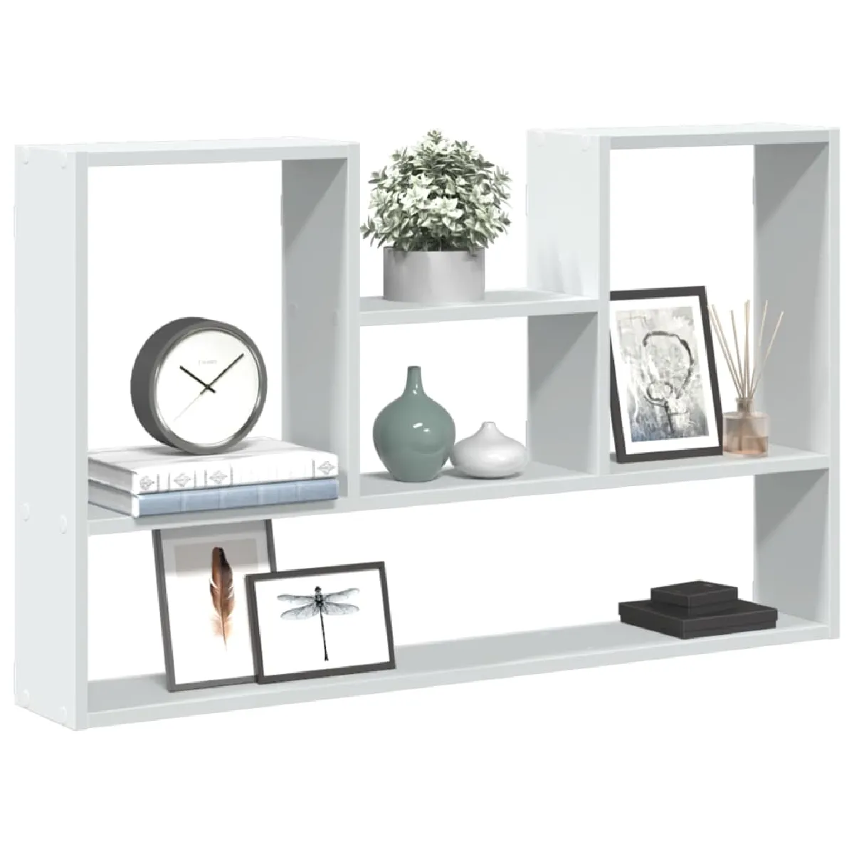 Non Communiqué Blanc Vidaxl Étagère Murale 99X15x60 Cm Bois D'ingénierie 853236 - Image 3