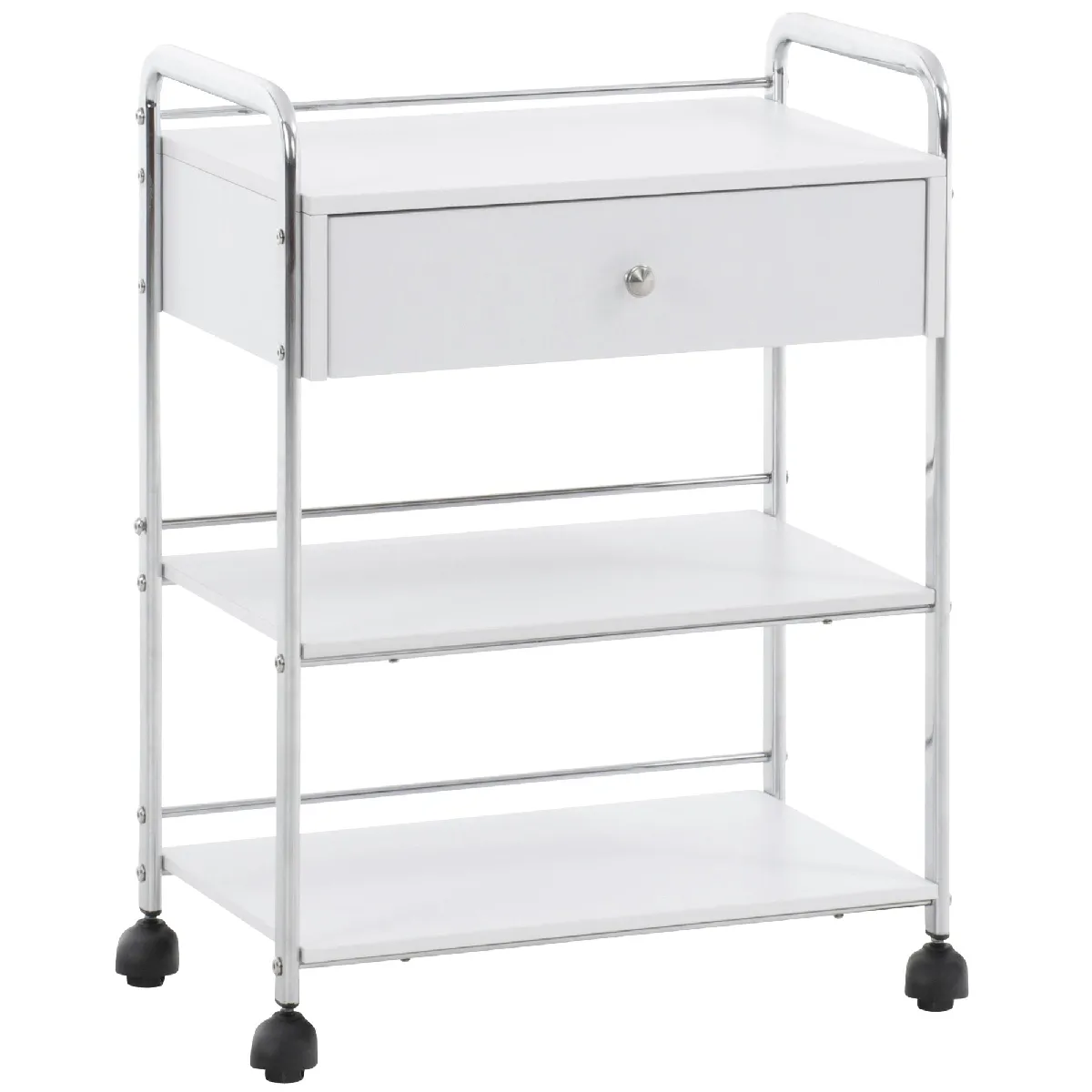 Decoshop26 Chariot de rangement sur roulettes - Blanc Decoshop26 Chariot de rangement sur roulettes - Blanc