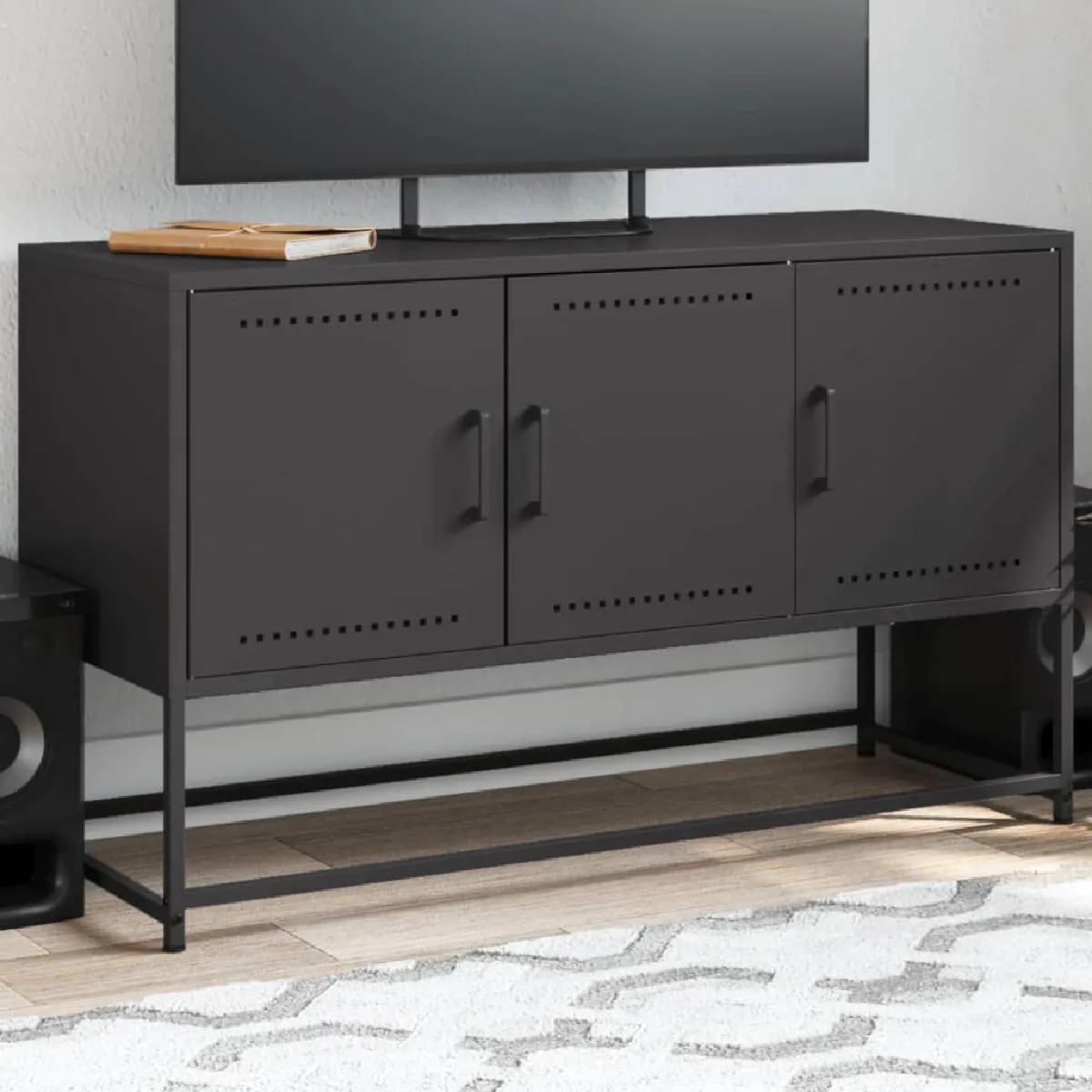 Vidaxl Meuble TV noir 100,5x39x60,5 cm