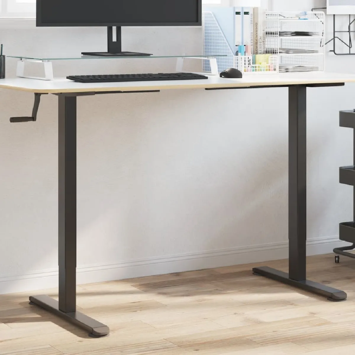 vidaXL Cadre de bureau debout 94 135 x60x 70 114 cm acier