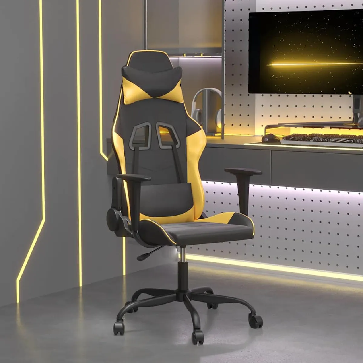 VIDAXL - Chaise Gaming - Fauteuil de Bureau - Noir - Image 2