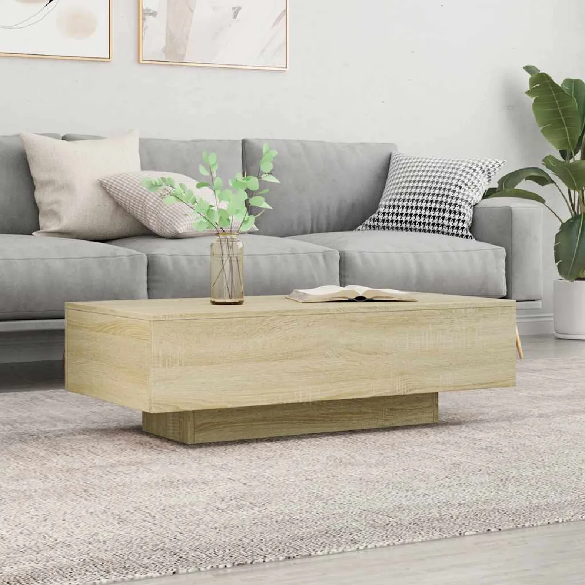 Vidaxl Table Basse Chêne Sonoma 100X49,5X31 Cm Bois D'ingénierie