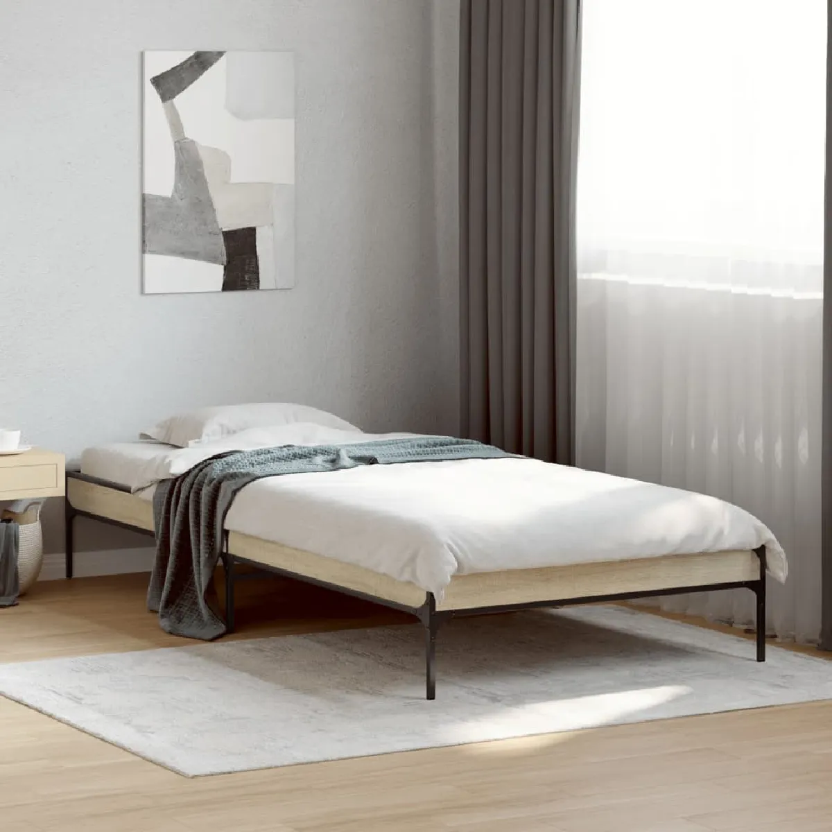 Vidaxl Cadre De Lit Sans Matelas Chêne Sonoma 100X200 Cm