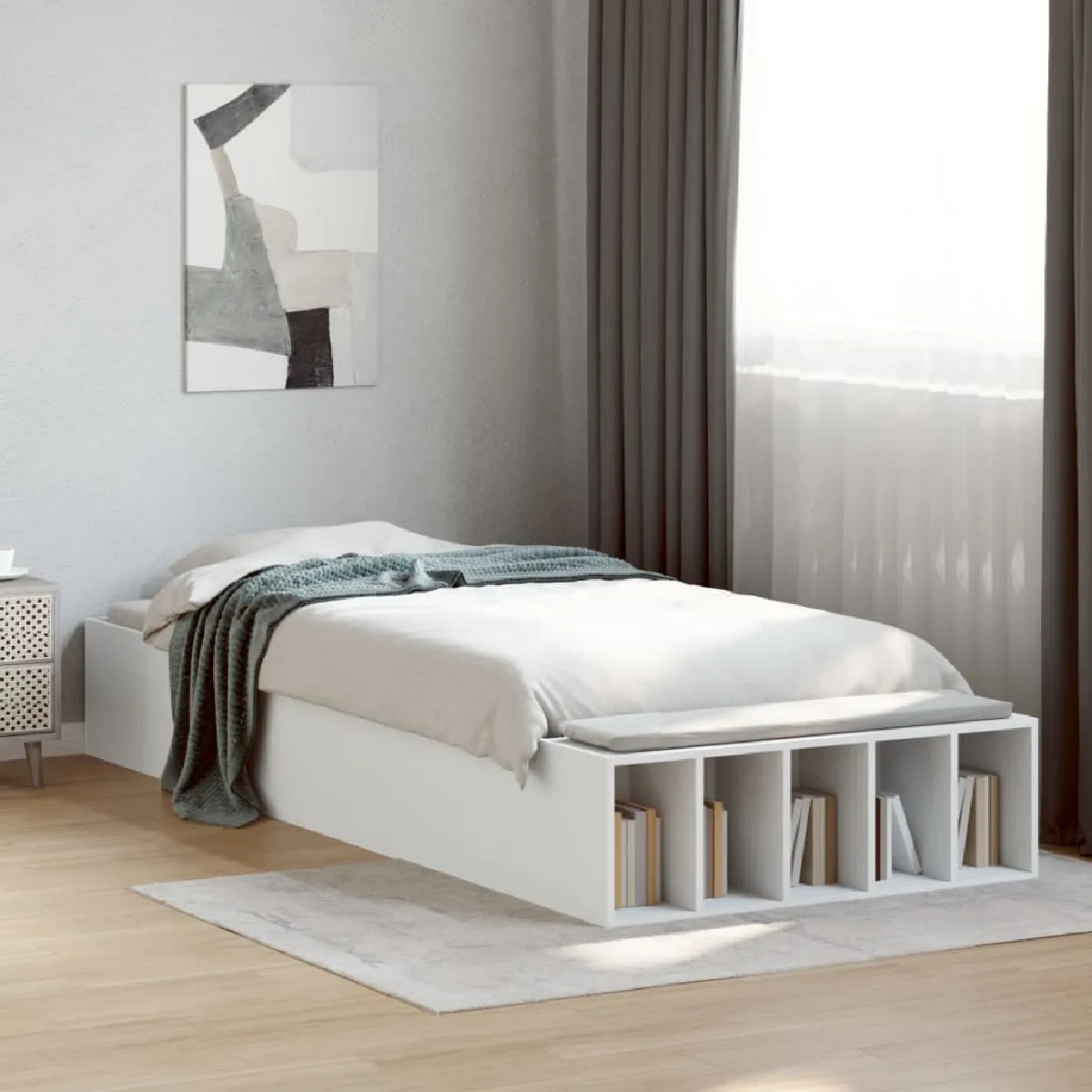 Vidaxl Blanc Cadre De Lit Sans Matelas 100X200 Cm