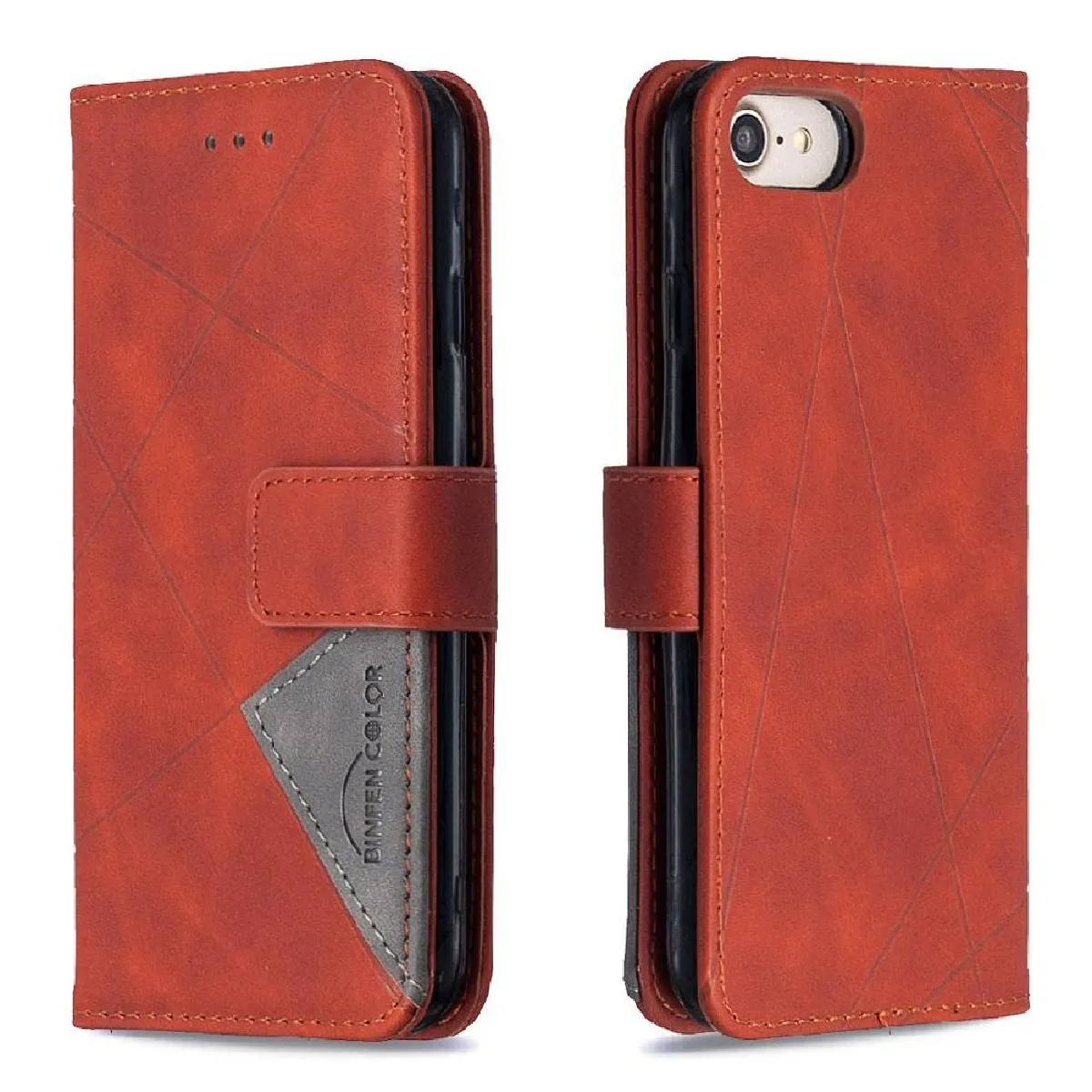 Étui Flip iPhone 7 - Marron