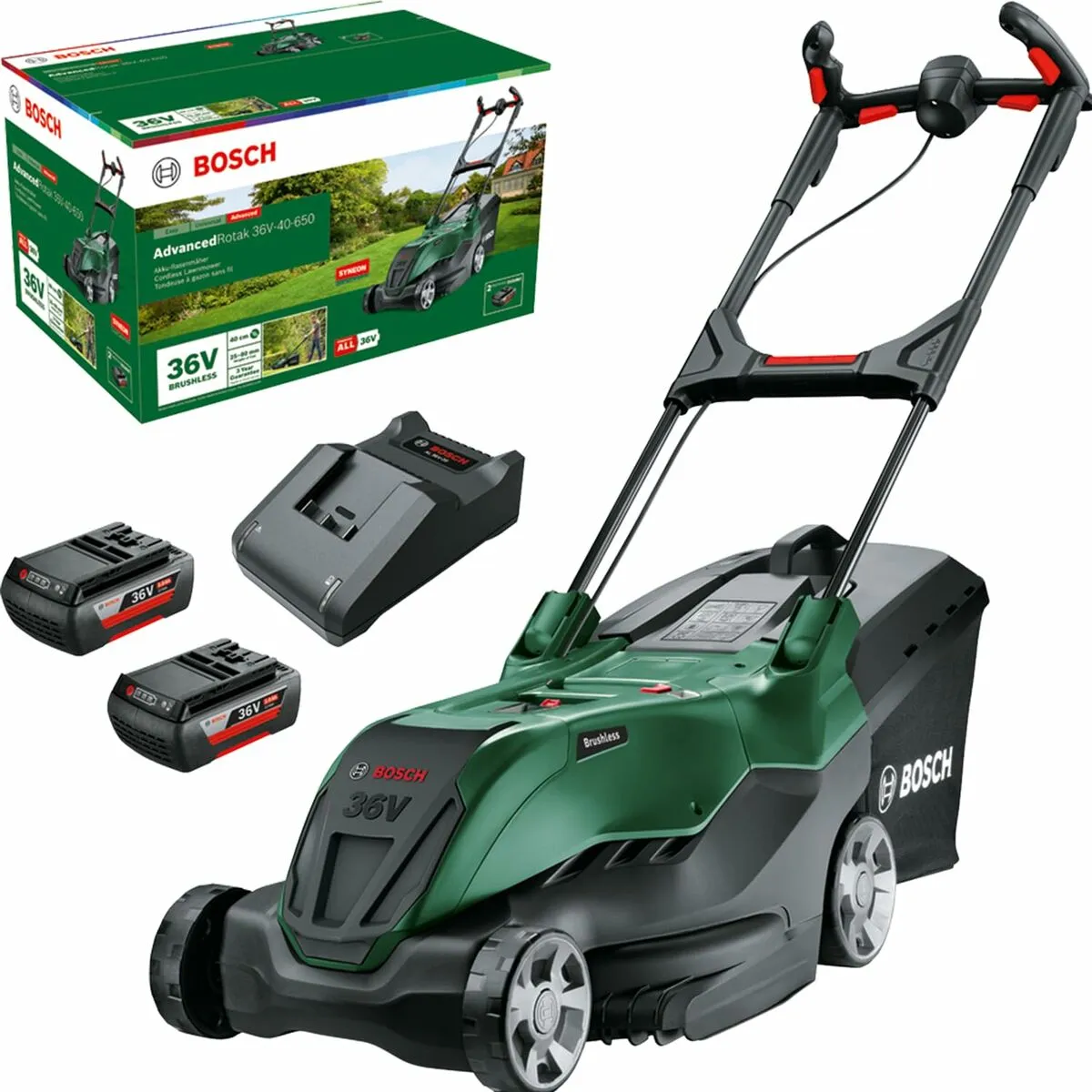 Bosch Tondeuse UniversalRotak 34V 26 1 largeur de coupe : 34 cm bac de ramassage 40 litres - vue 2