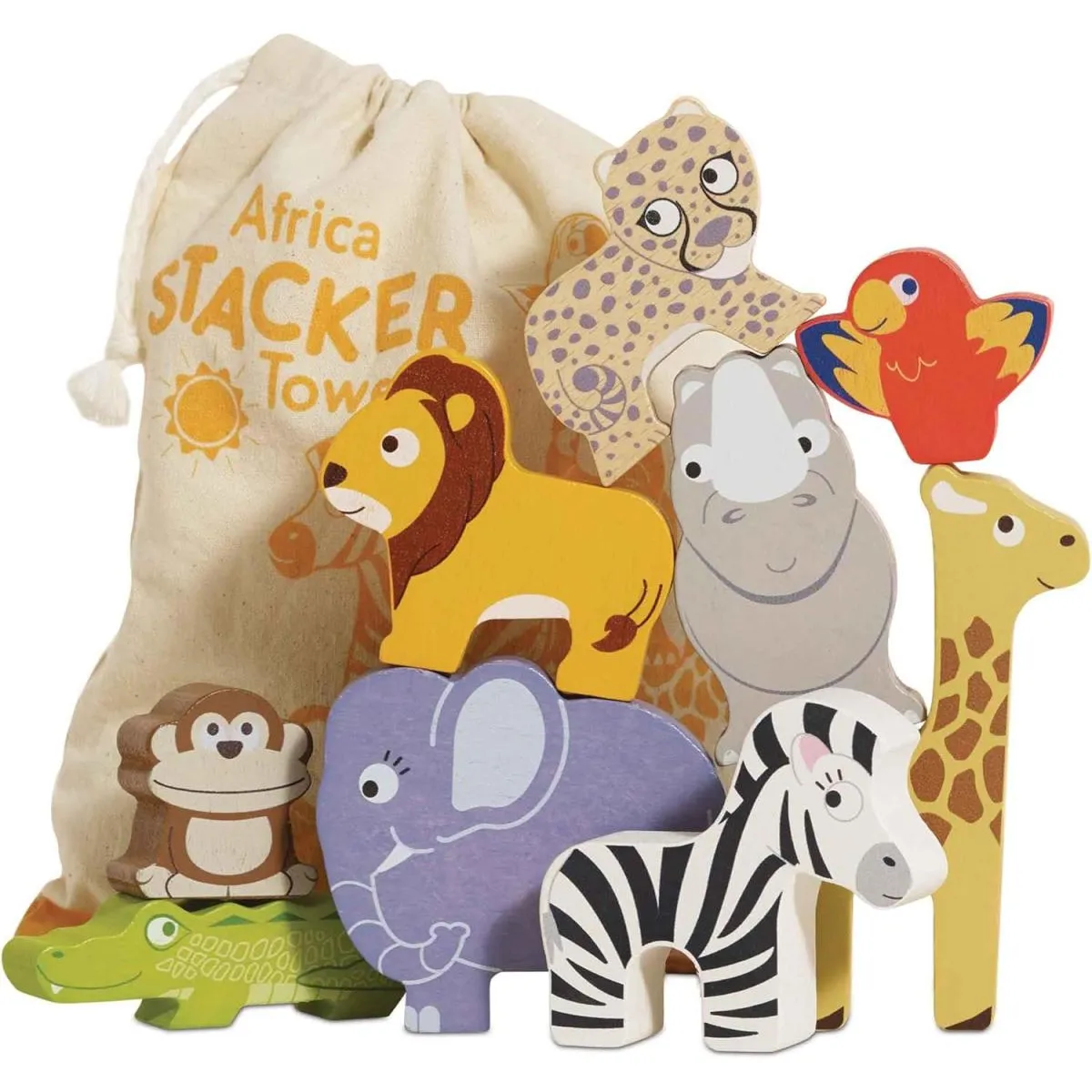 Le Toy Van - Jeu d'équilibre Animaux d'Afrique - Bois - Multicolore - Image 3
