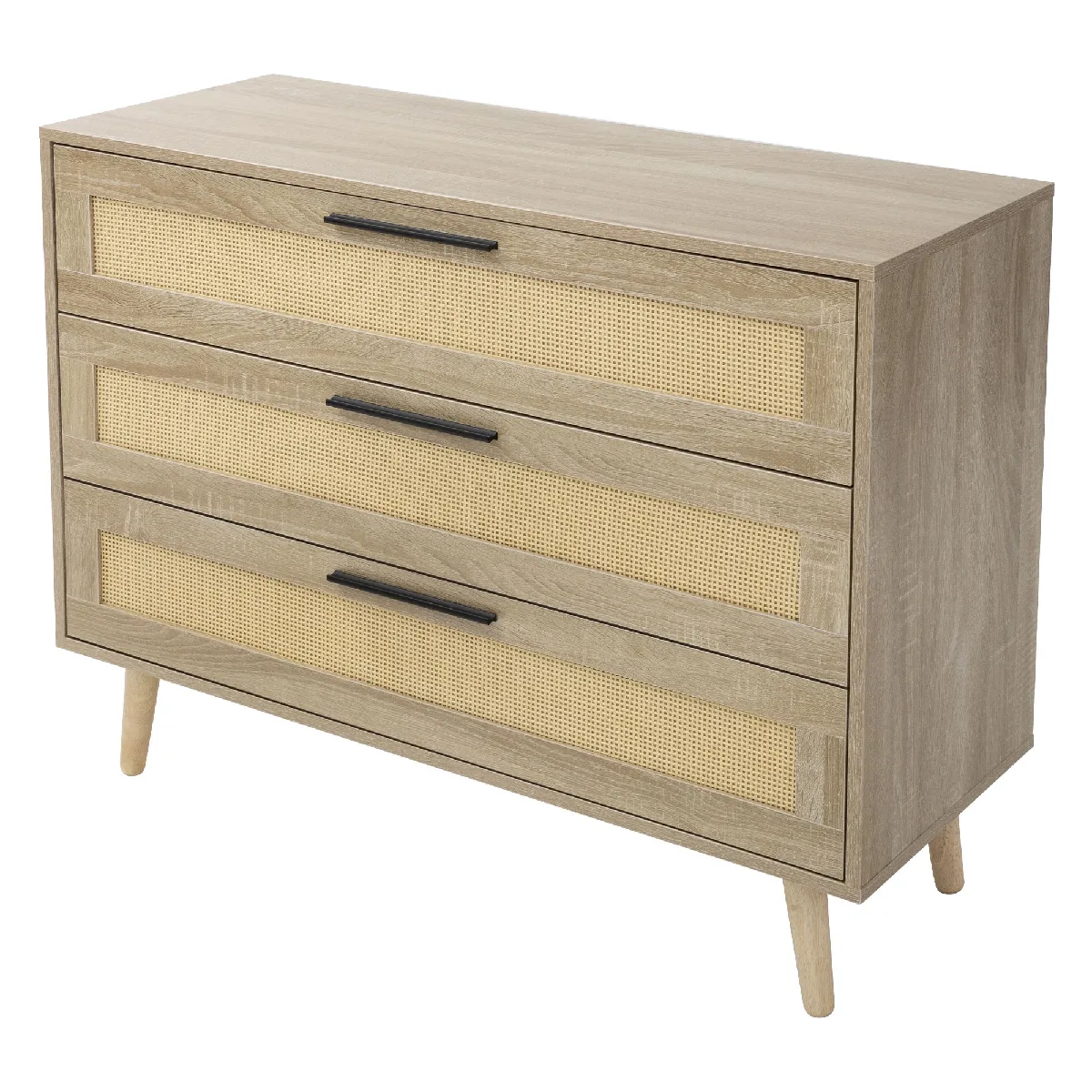 Ml-design Commode 3 tiroirs - Beige Ml-design Commode 3 tiroirs - Beige