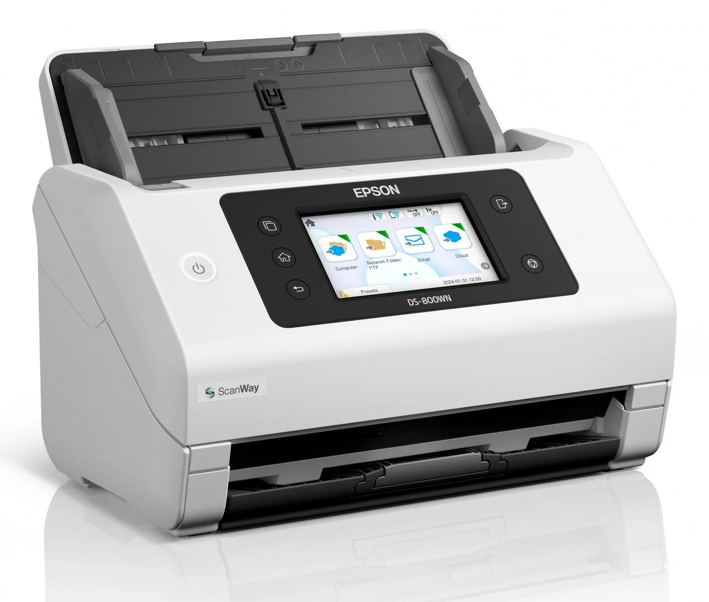 Epson WorkForce DS 800WN Scanner de documents Recto verso A4Legal 600 dpi x 600 dpi jusqu'à 50 ppm mono / jusqu'à 50 ppm couleur Chargeur automatique de documents 100 feuilles ... - vue 5