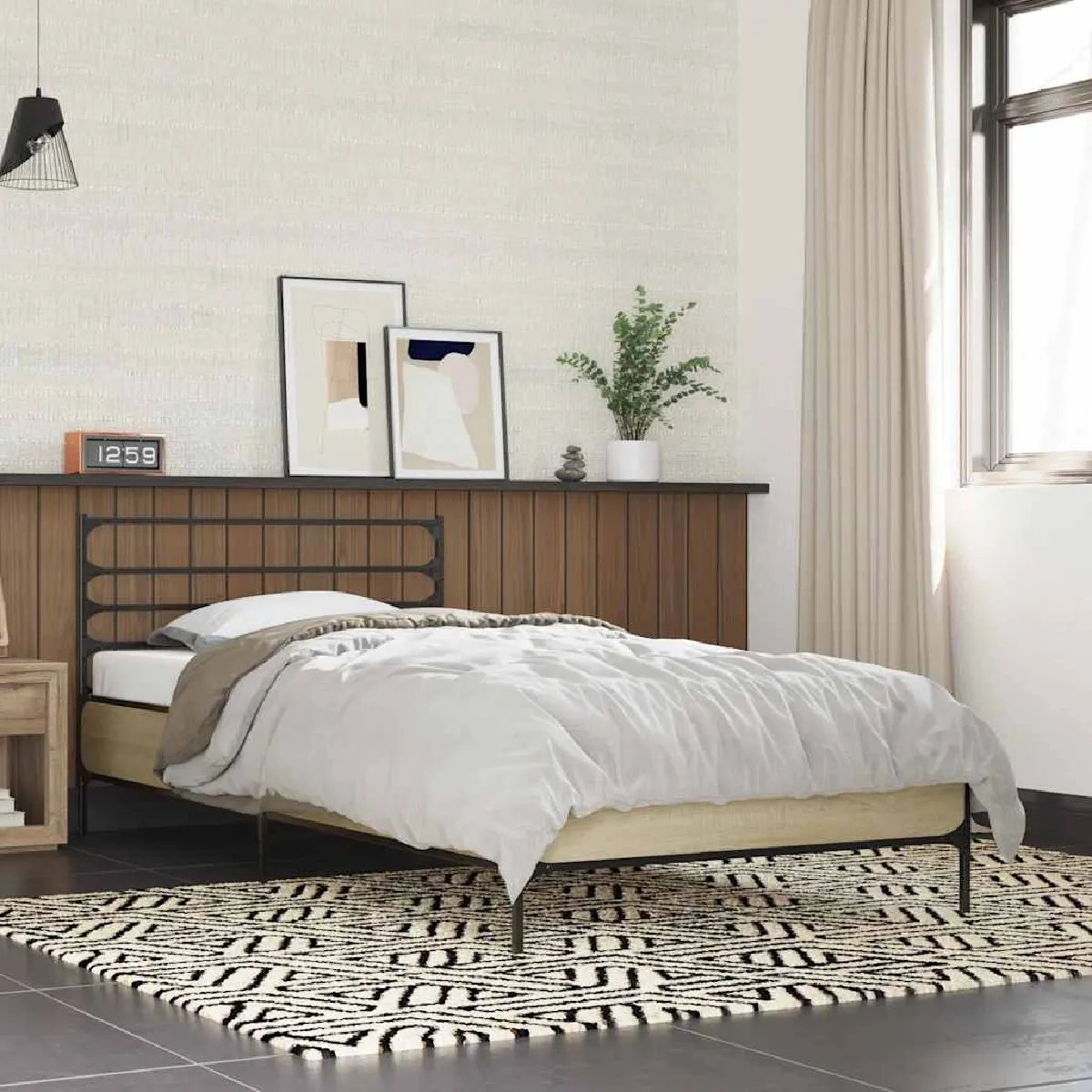 Vidaxl Cadre De Lit Sans Matelas Chêne Sonoma 100X200 Cm