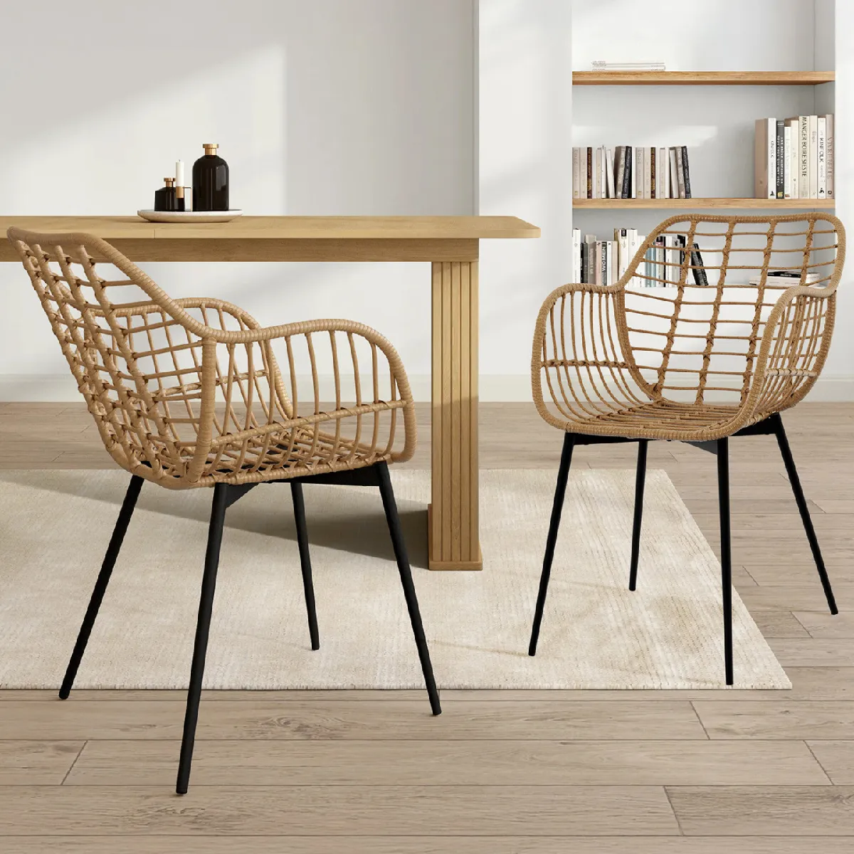 Fauteuils Table Summer - Effet Rotin - Lot de 2