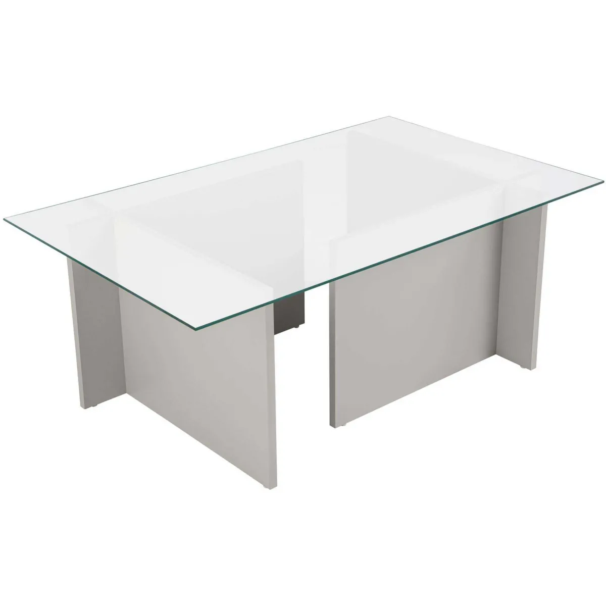 Comparer les prix de Hanah Home Table basse - Verre et aggloméré Vetrino gris