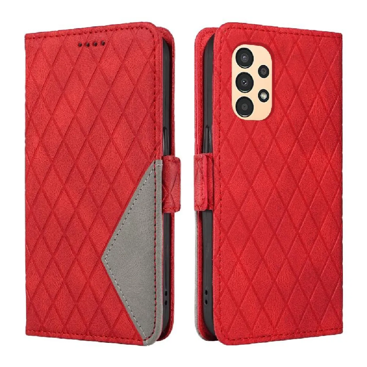 Générique Rouge Étui Portefeuille En Cuir Samsung Galaxy A32 5G
