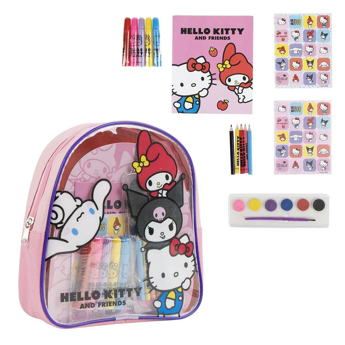 Sac à Dos Enfant Hello Kitty à Dessiner - Rose