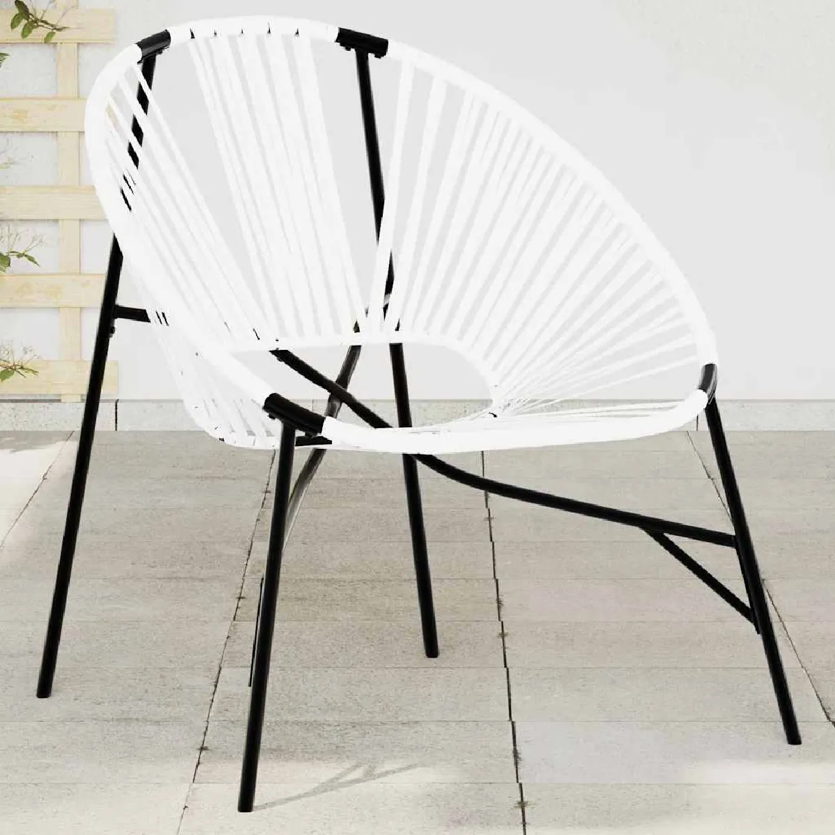 vidaXL Chaise œuf de jardin et résine tressée - vue 4