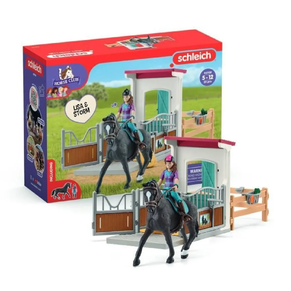 Schleich figurine cheval Lisa et Storm Schleich figurine cheval Lisa et Storm