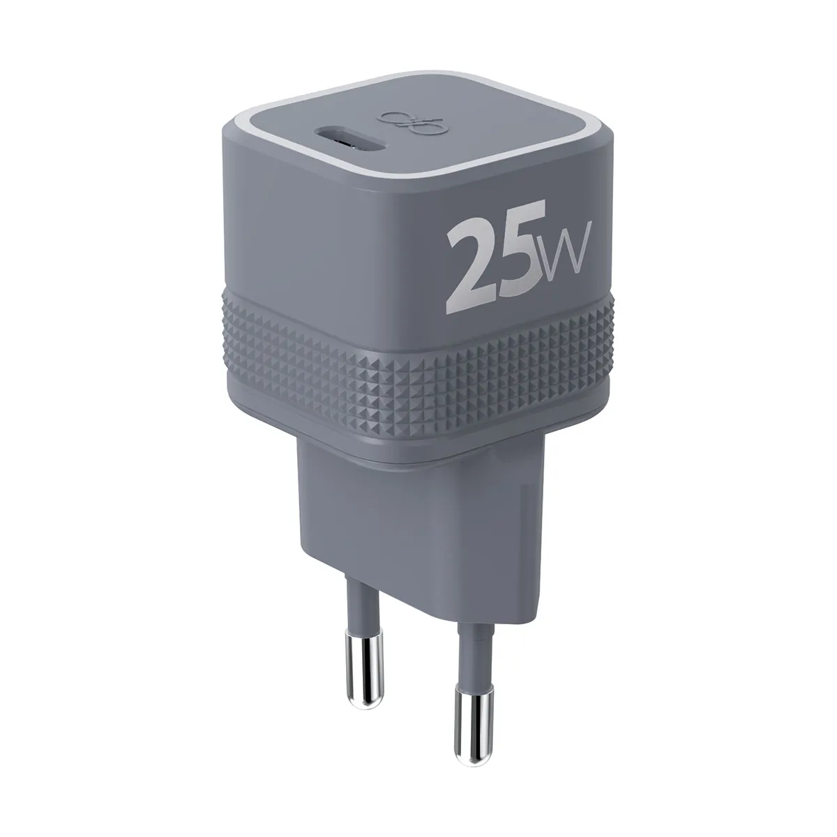 Force Power Gris Chargeur Secteur Usb-C 25W Power Delivery Modèle Cube Ultra-Compact - Image 2