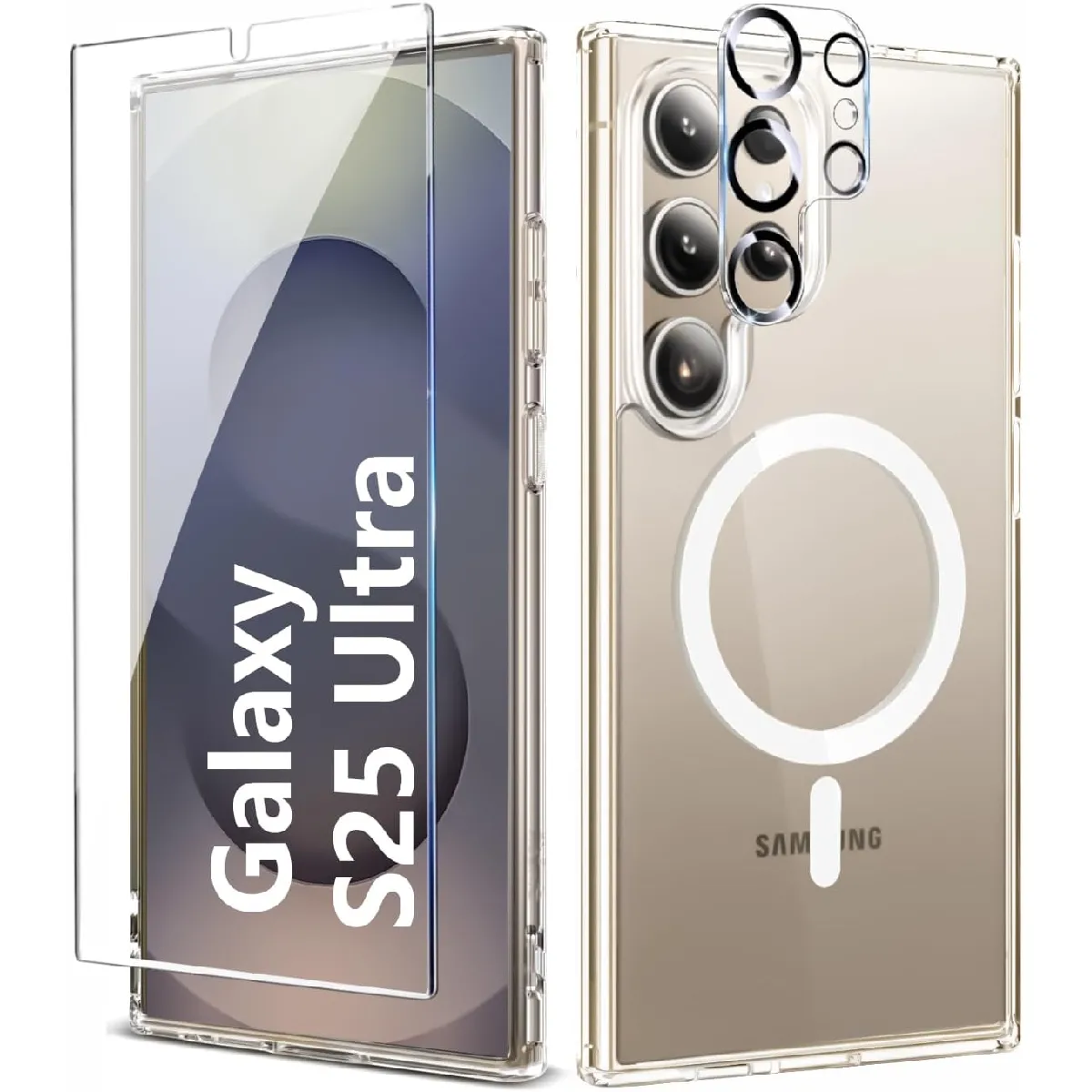 Little Boutik Coque Compatible Magsafe Samsung Galaxy S25 Ultra - Transparent