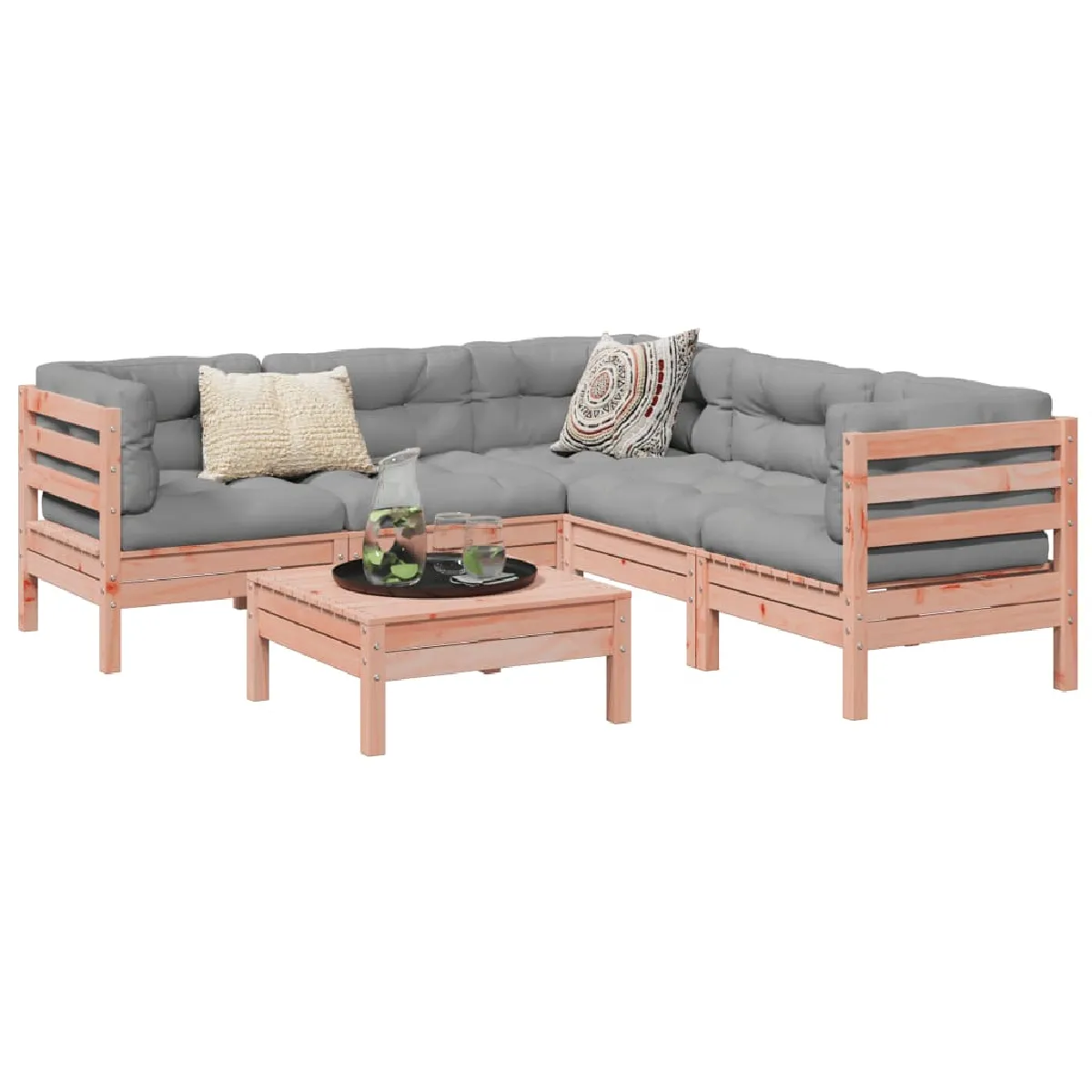 Vidaxl Salon de jardin 6 pcs Bois de sapin