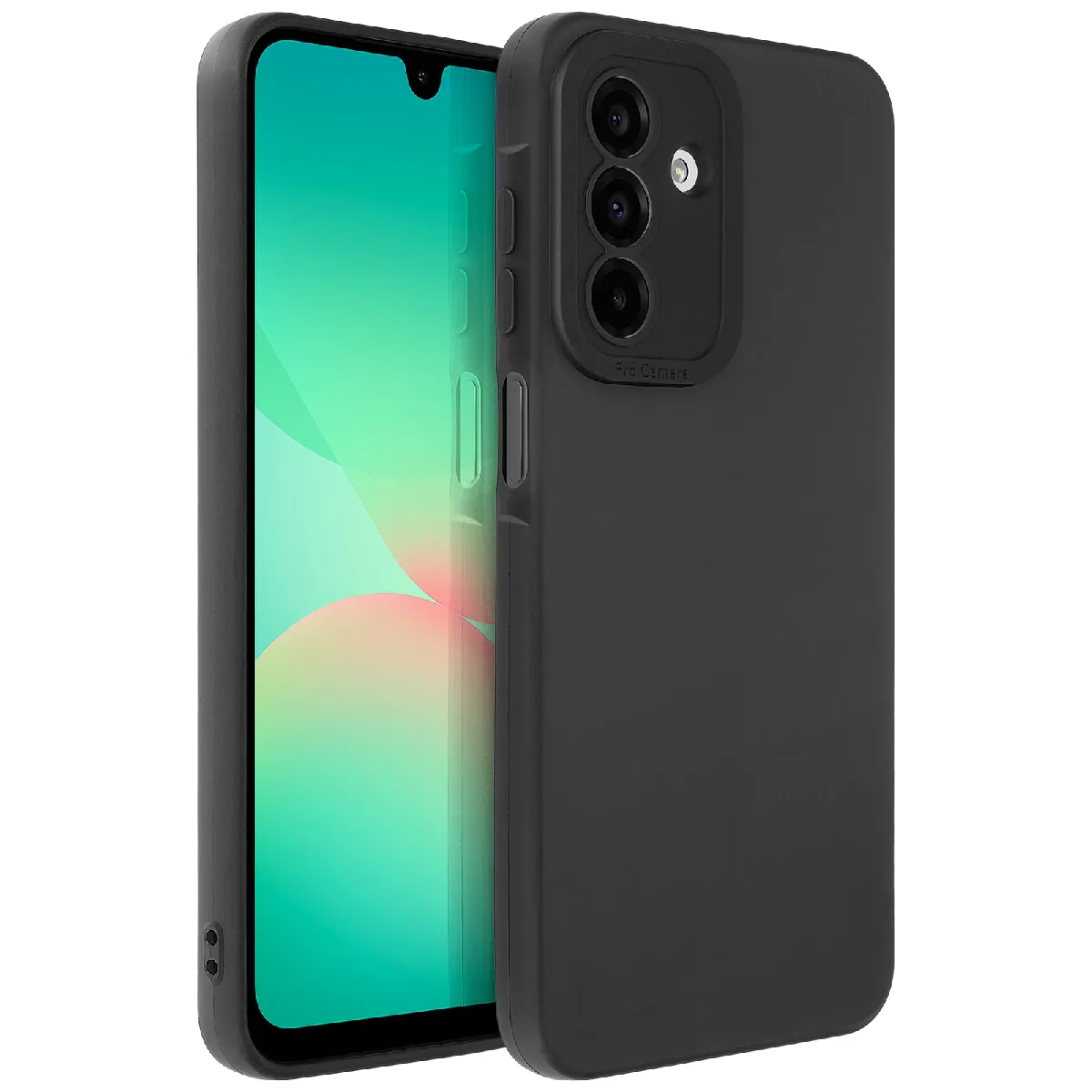 Avizar Noir Coque Pour Samsung Galaxy A26 Silicone Souple Mat
