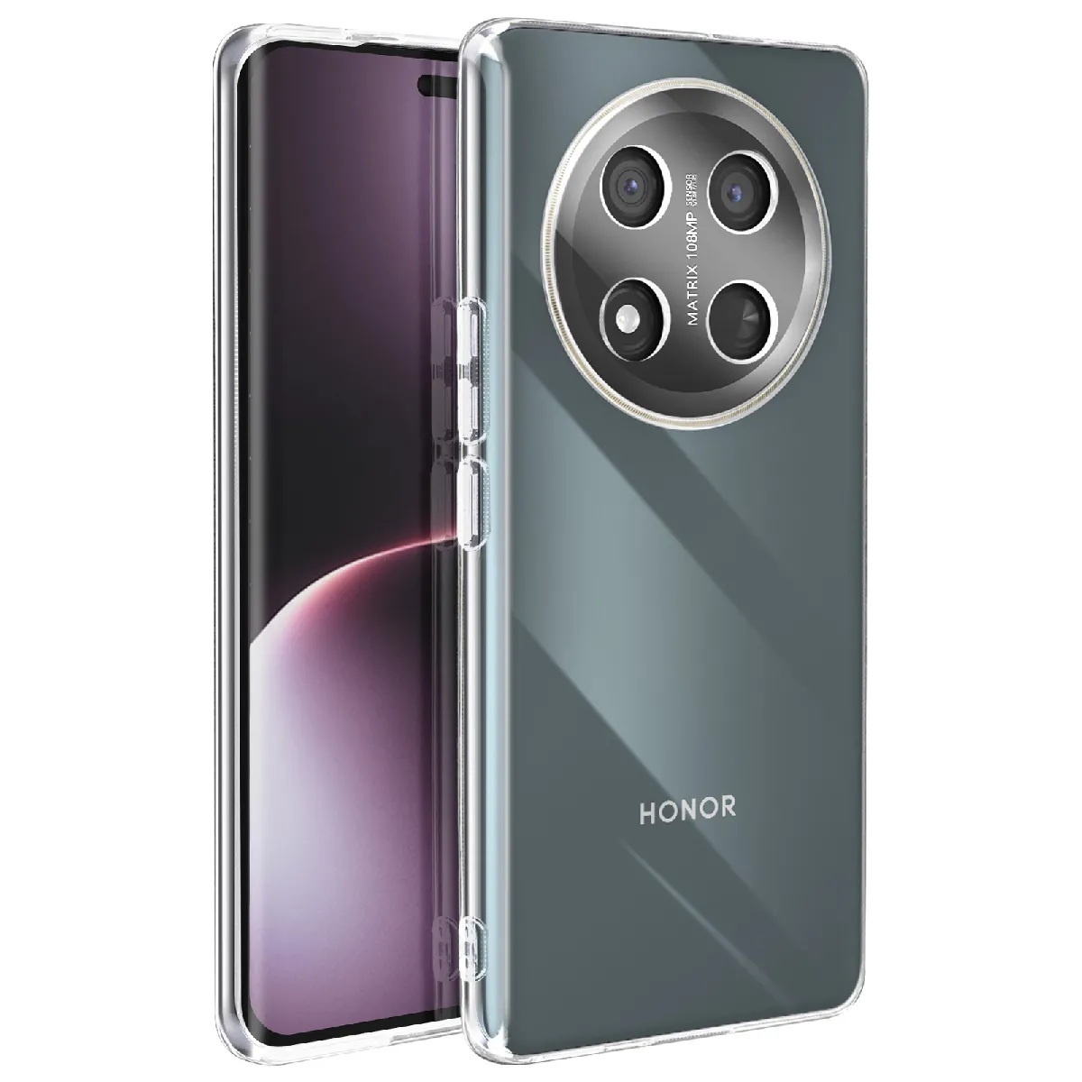 Avizar Coque Pour Honor Magic 7 Lite Contour Silicone Dos Acrylique Transparent