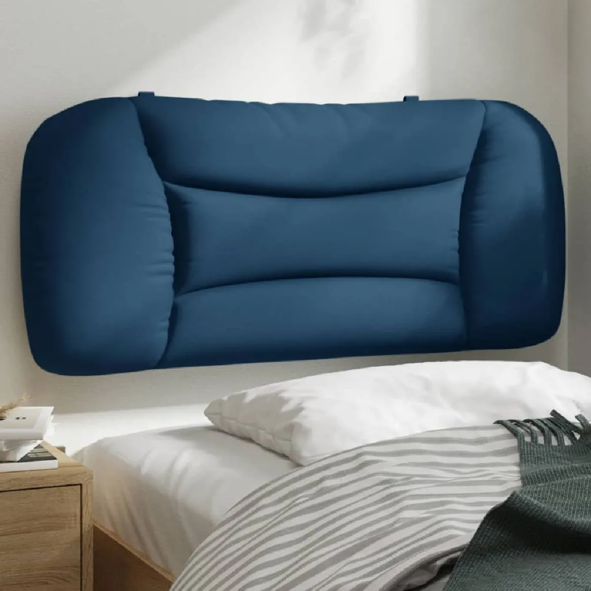 vidaXL Coussin de tête de lit 90 cm tissu