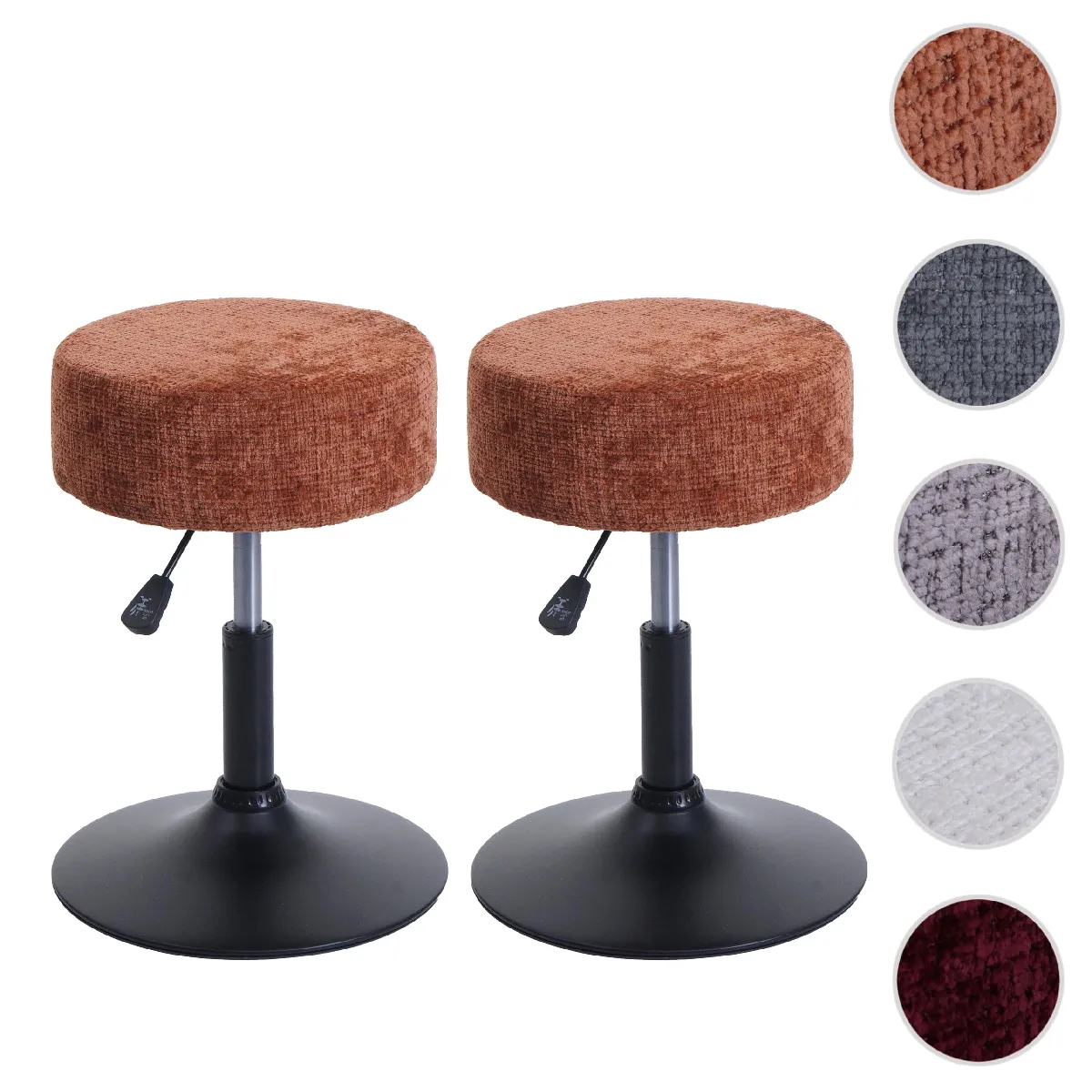 Mendler Lot de 2 tabourets pivotants - vue 2