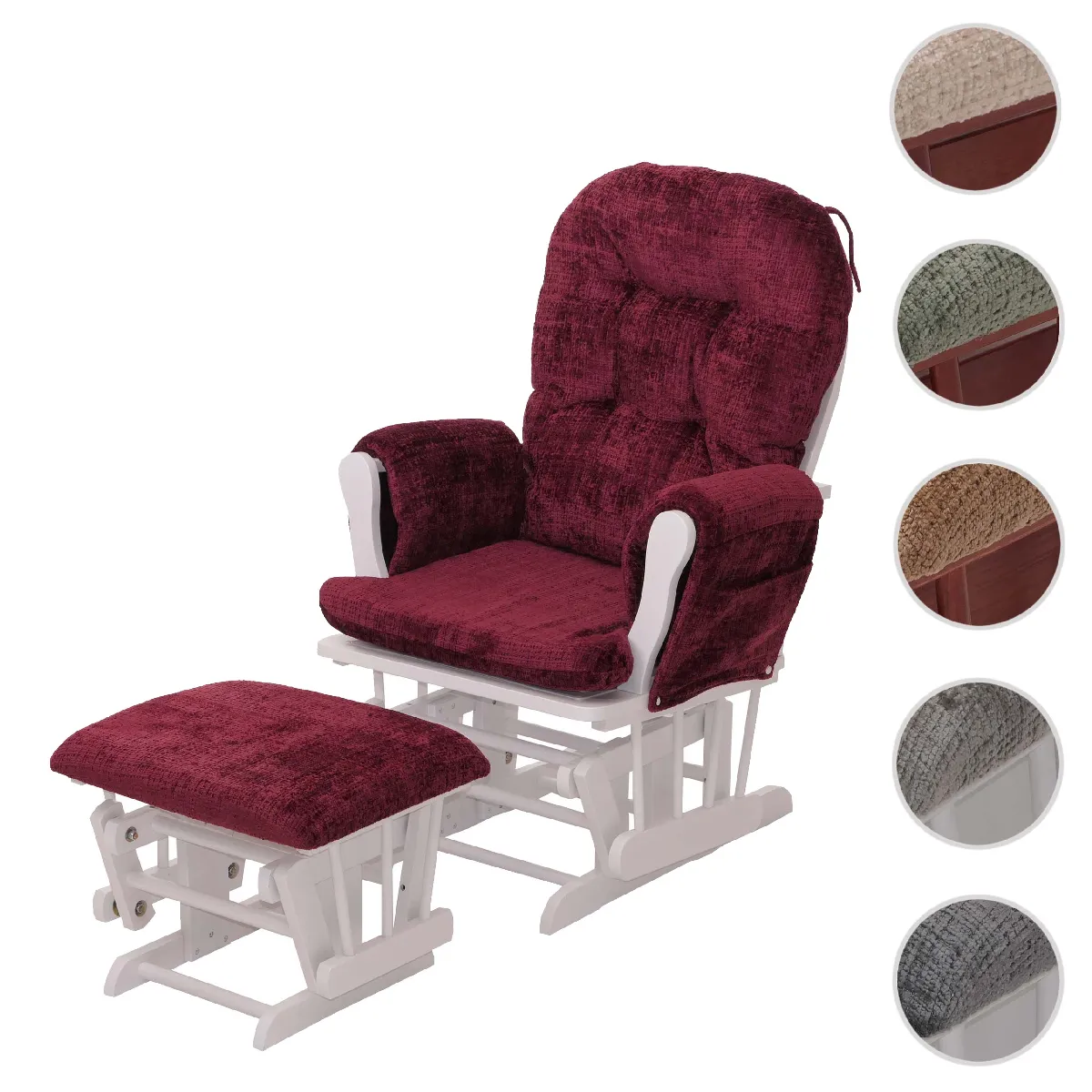 Mendler Fauteuil rocking chair - Rouge